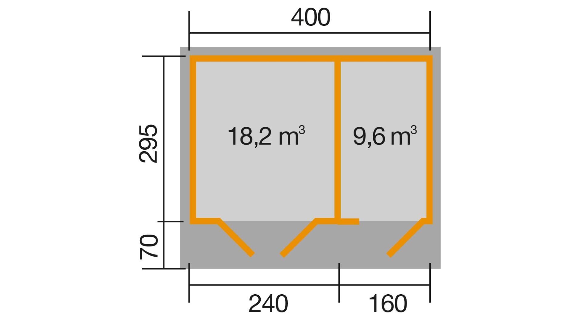 weka Gartenhaus 261 - 4,6x3,8m
