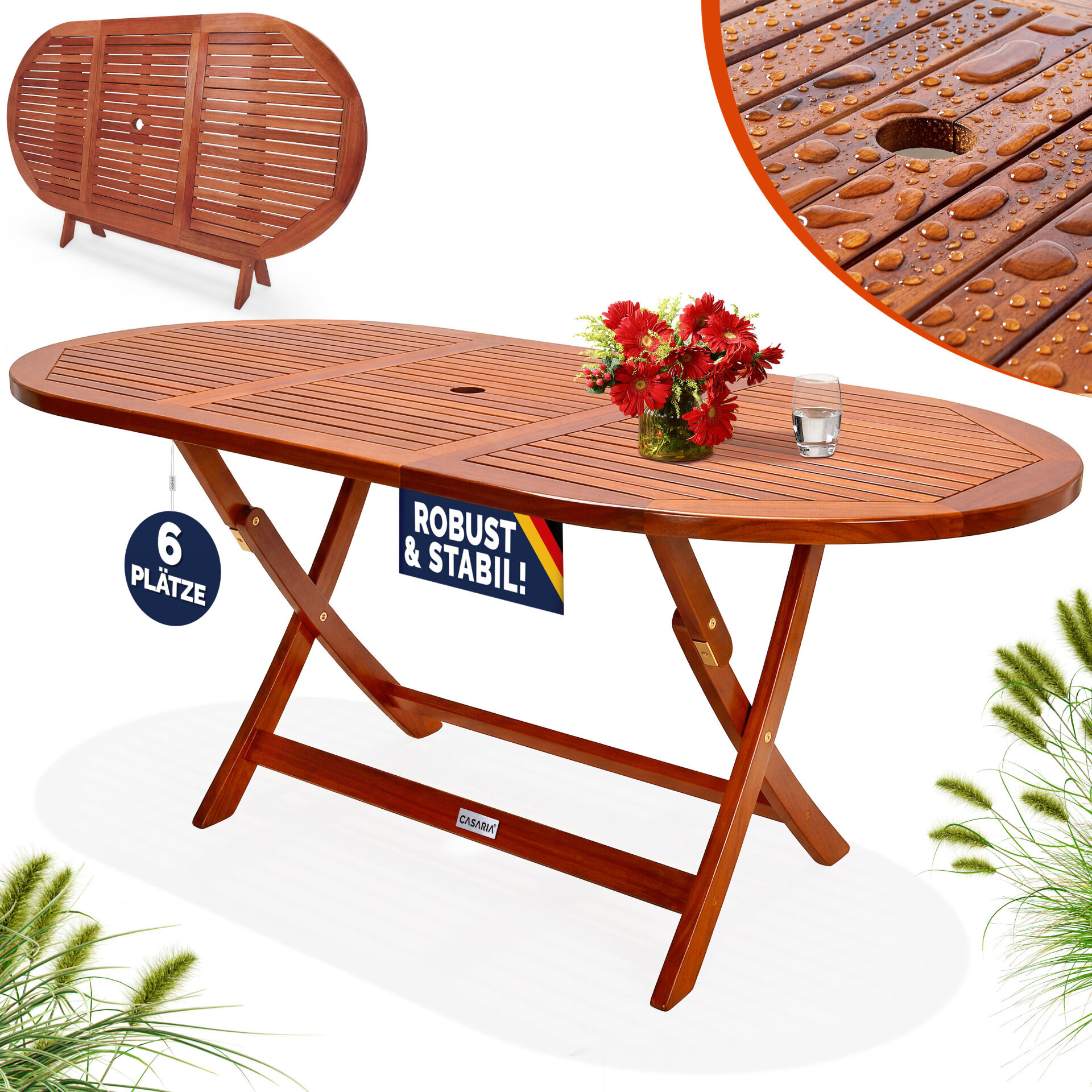 Gartentisch Alabama Akazienholz FSC®-zertifiziert 160x85x75cm