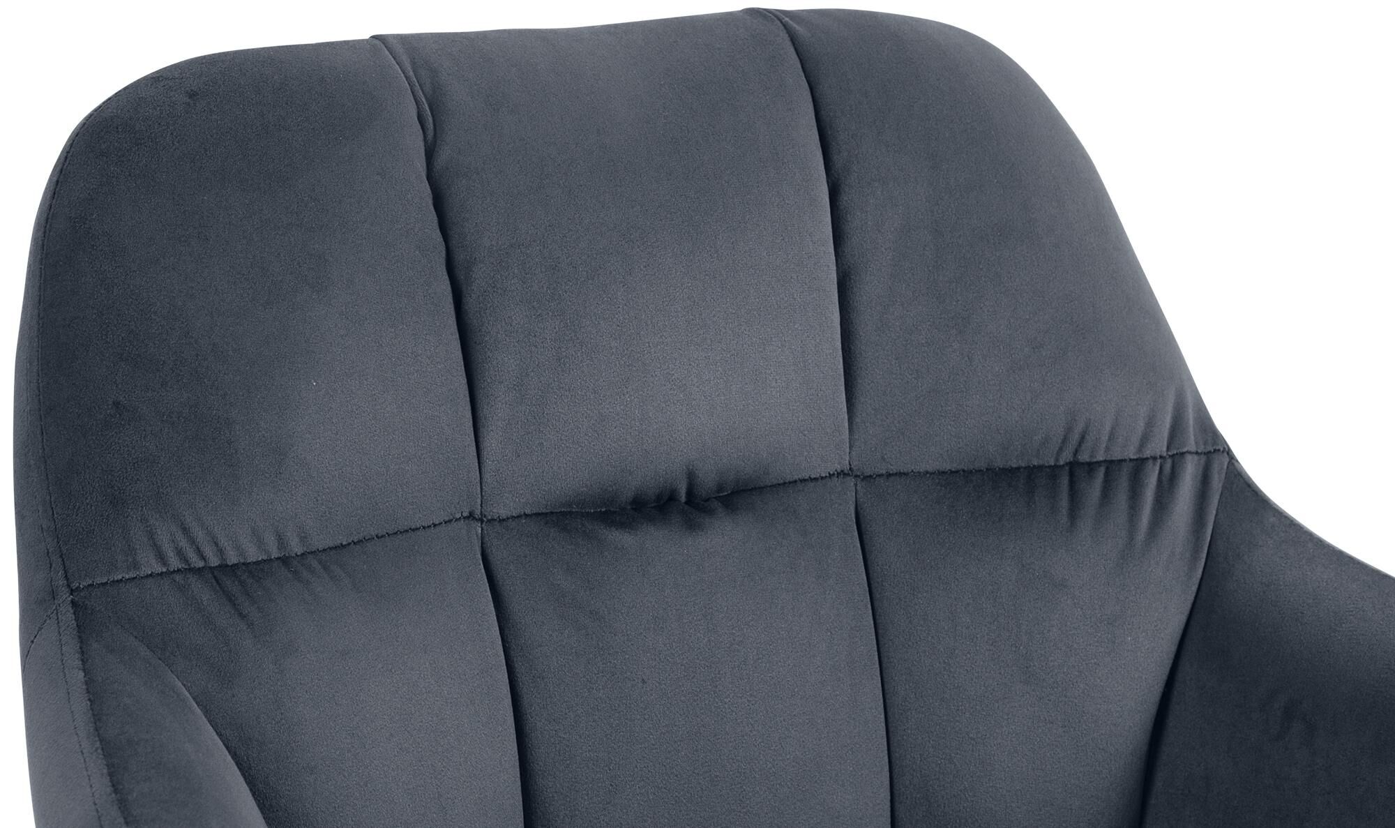 Barhocker Natoma Samt chrom, dunkelgrau