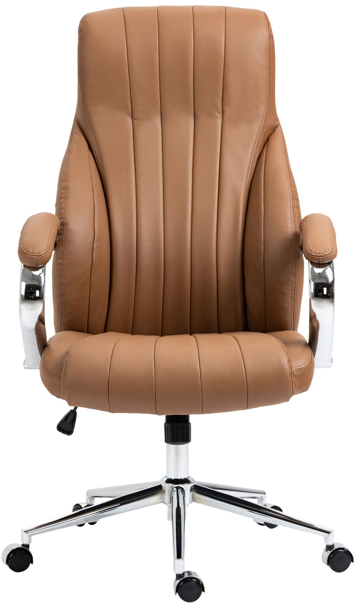 Bürostuhl Wigan Echtleder, hellbraun