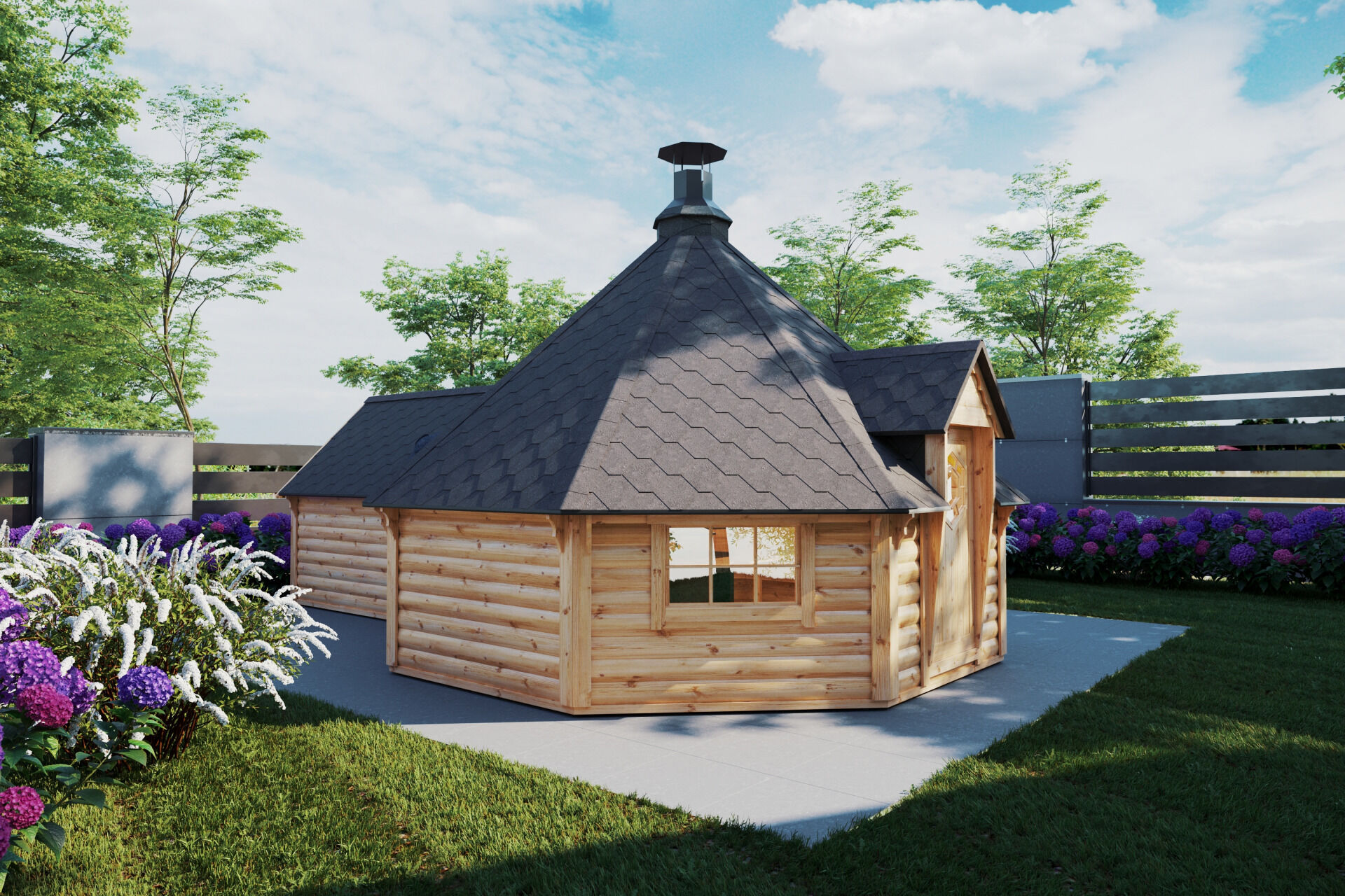 Finn Art Grillkota Elegance 16,5 m² mit Saunaanbau