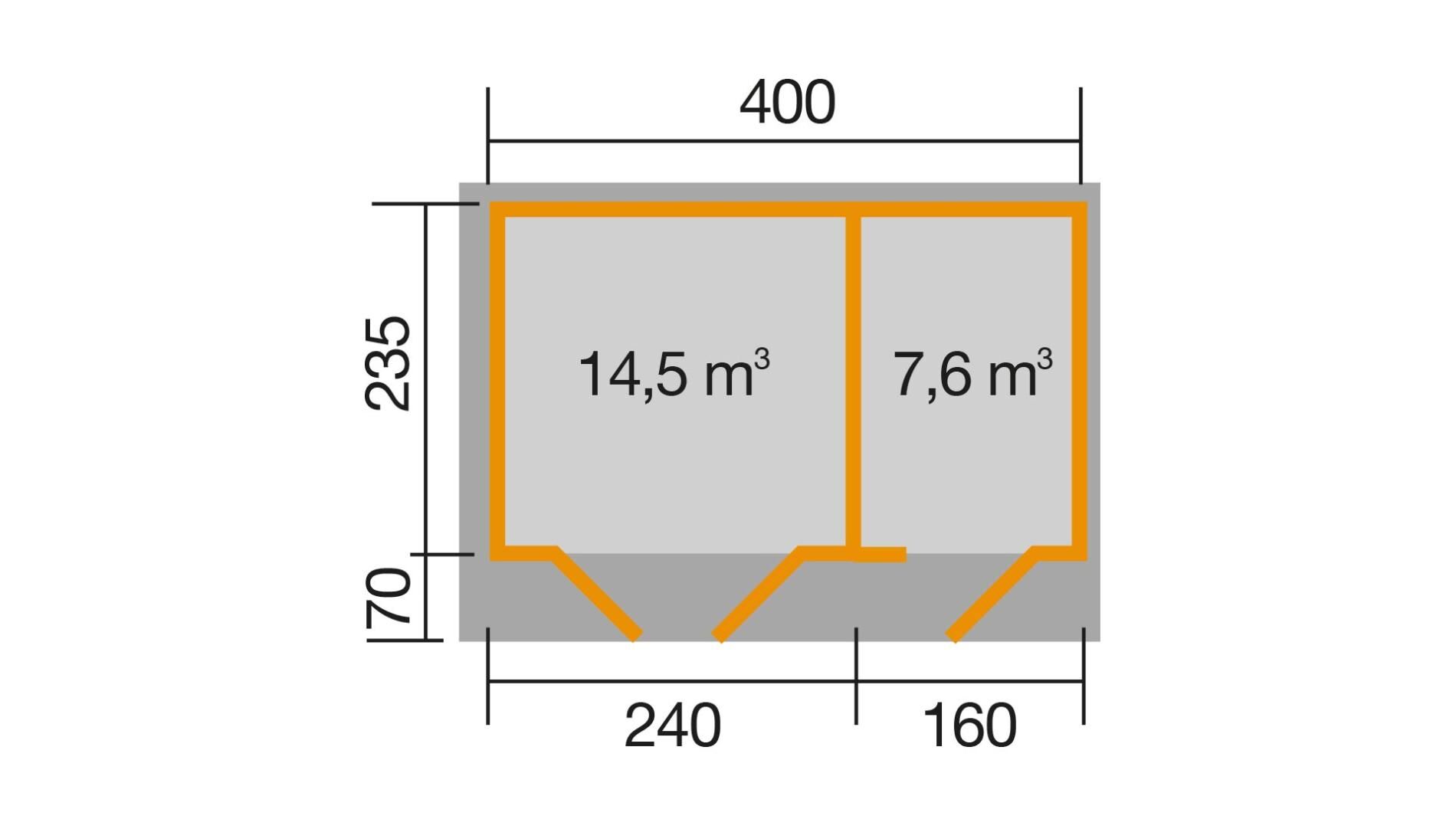 weka Gartenhaus 261 - 4,6x3,2m