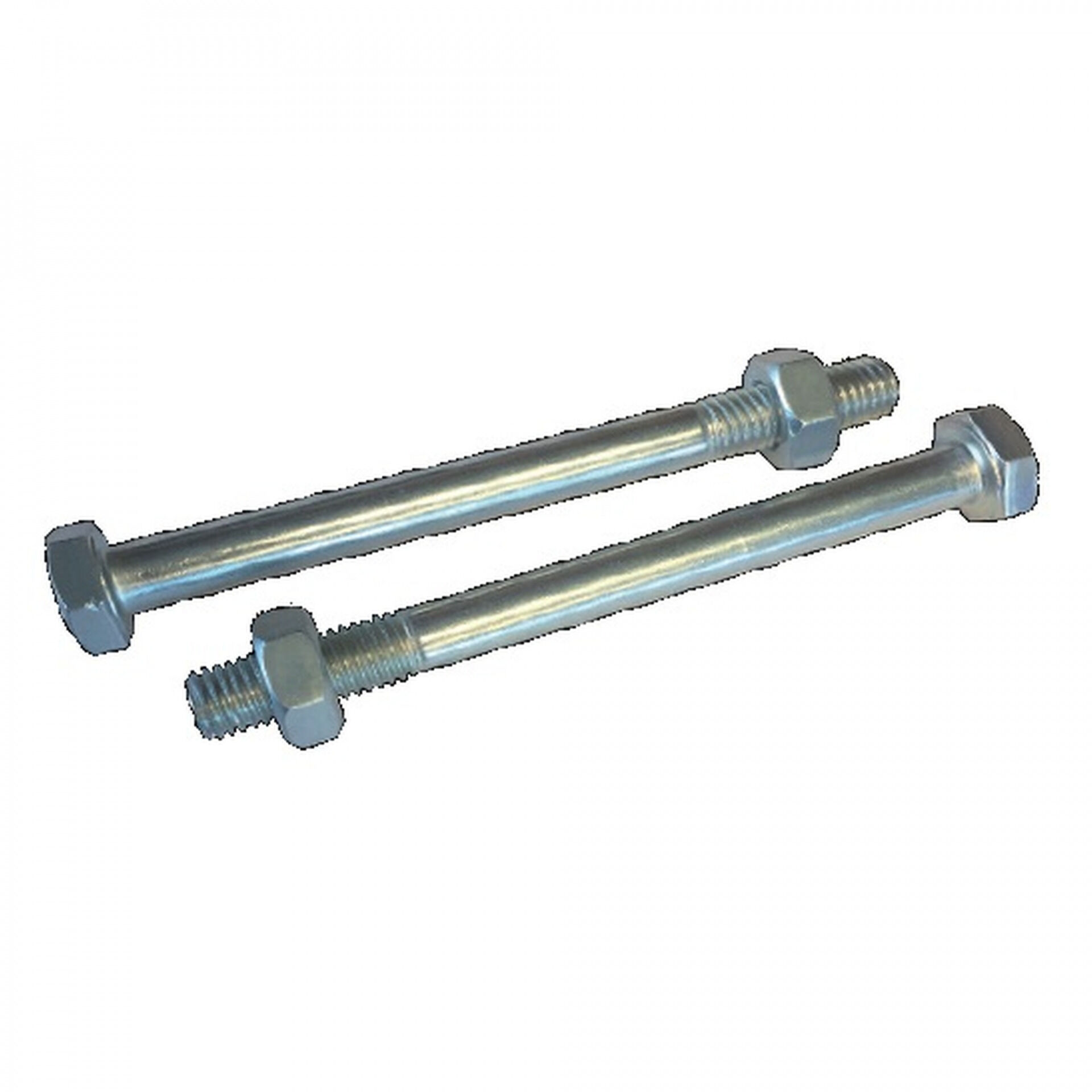 Durchgangsschraube m. Mutter, M 10 x 110 mm, inkl. Scheiben, Paket á 2 Stück, Stahlverzinkt