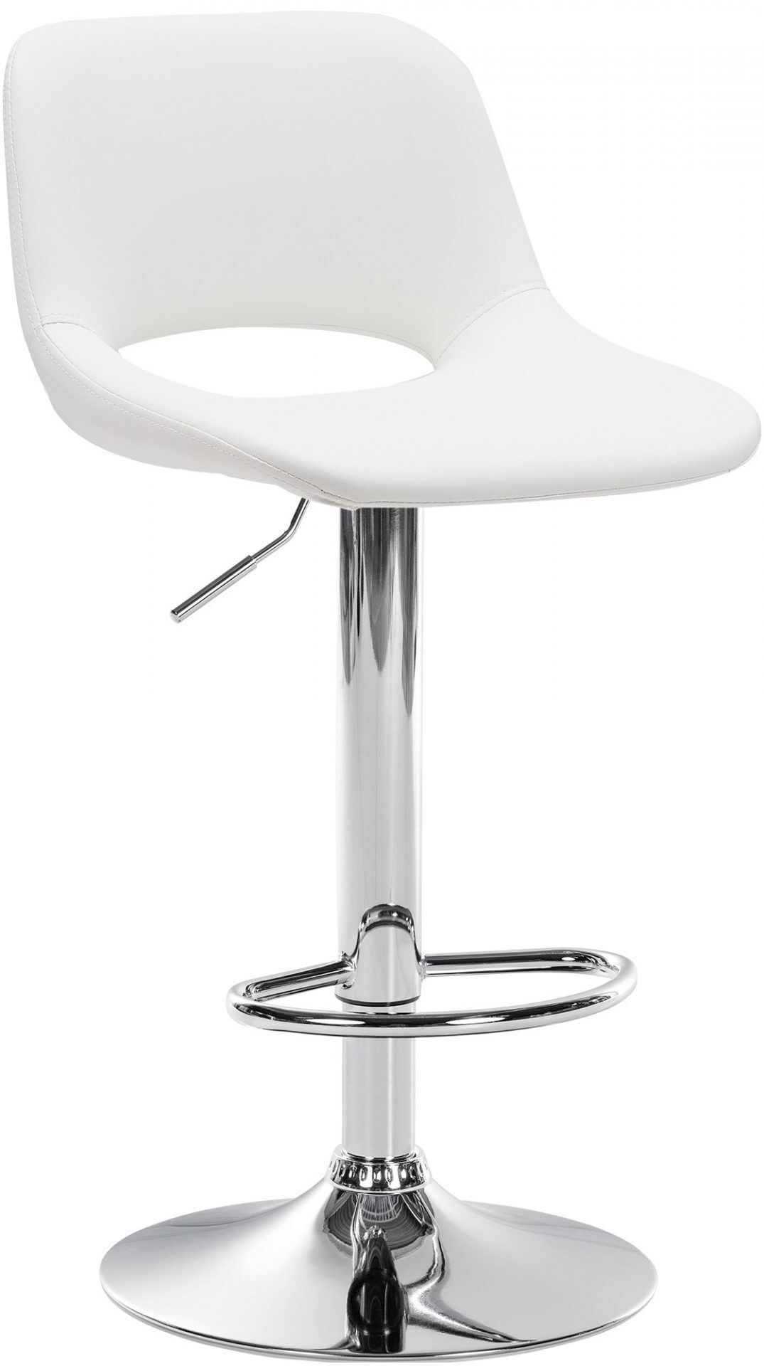 Barhocker Camden Kunstleder chrom, weiß