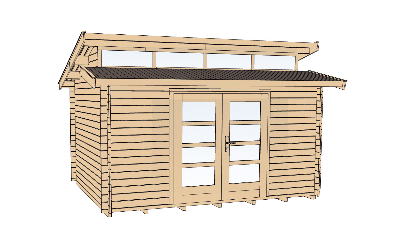 weka Gartenhaus 158 - 4,3x3,6m