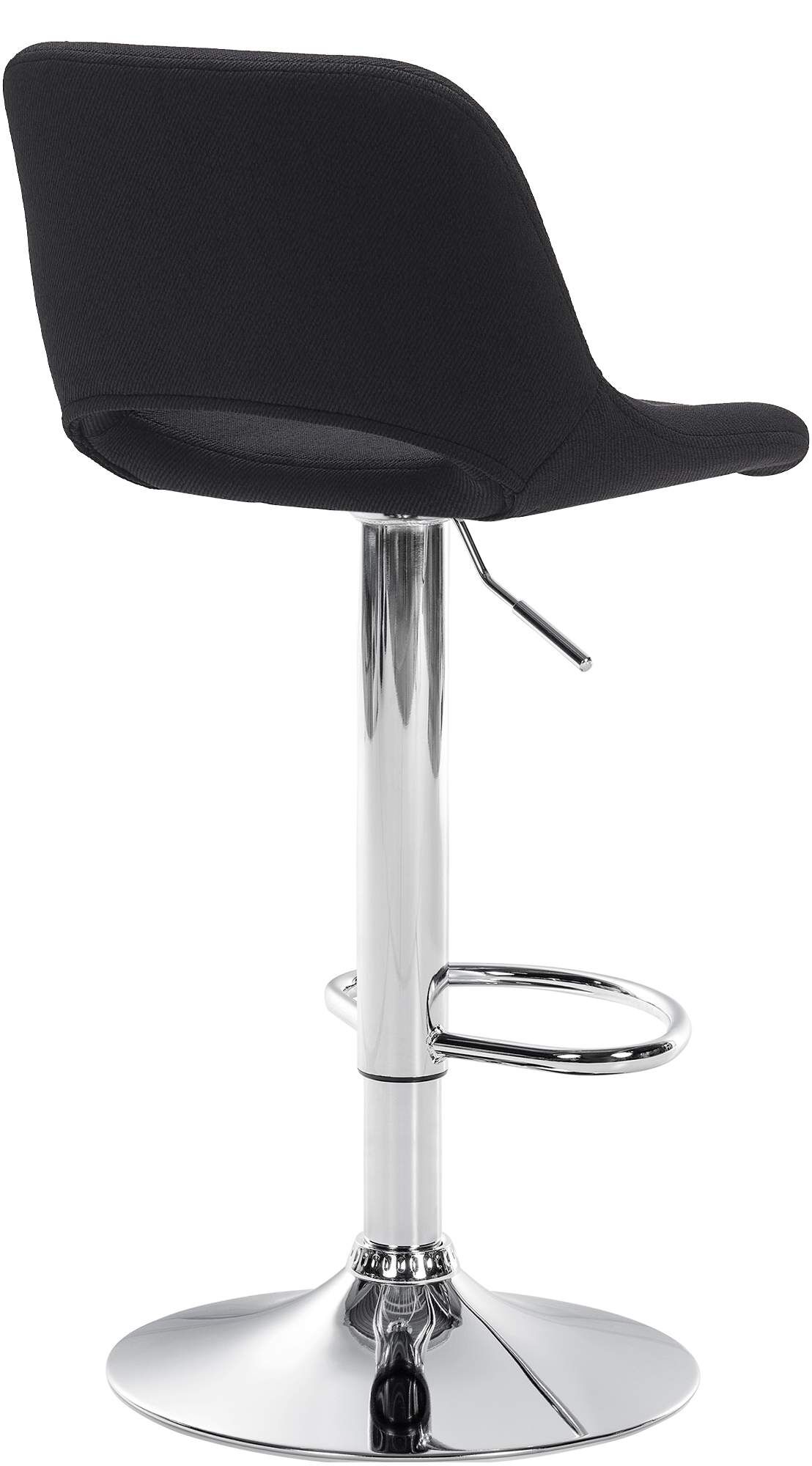 2er Set Barhocker Camden Stoff chrom, schwarz