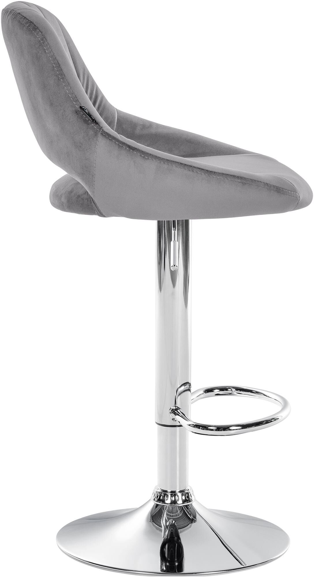 2er Set Barhocker Milet Samt C, dunkelgrau