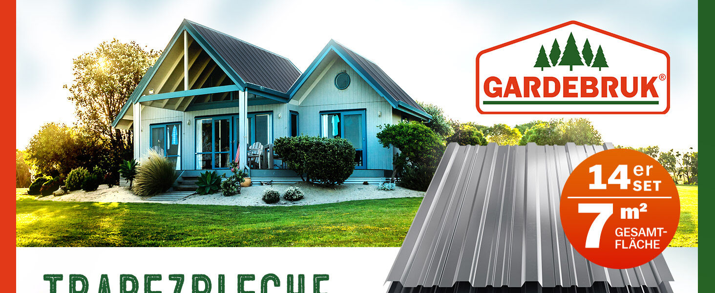 Trapezblech 14er-Set Anthrazit 110x46cm