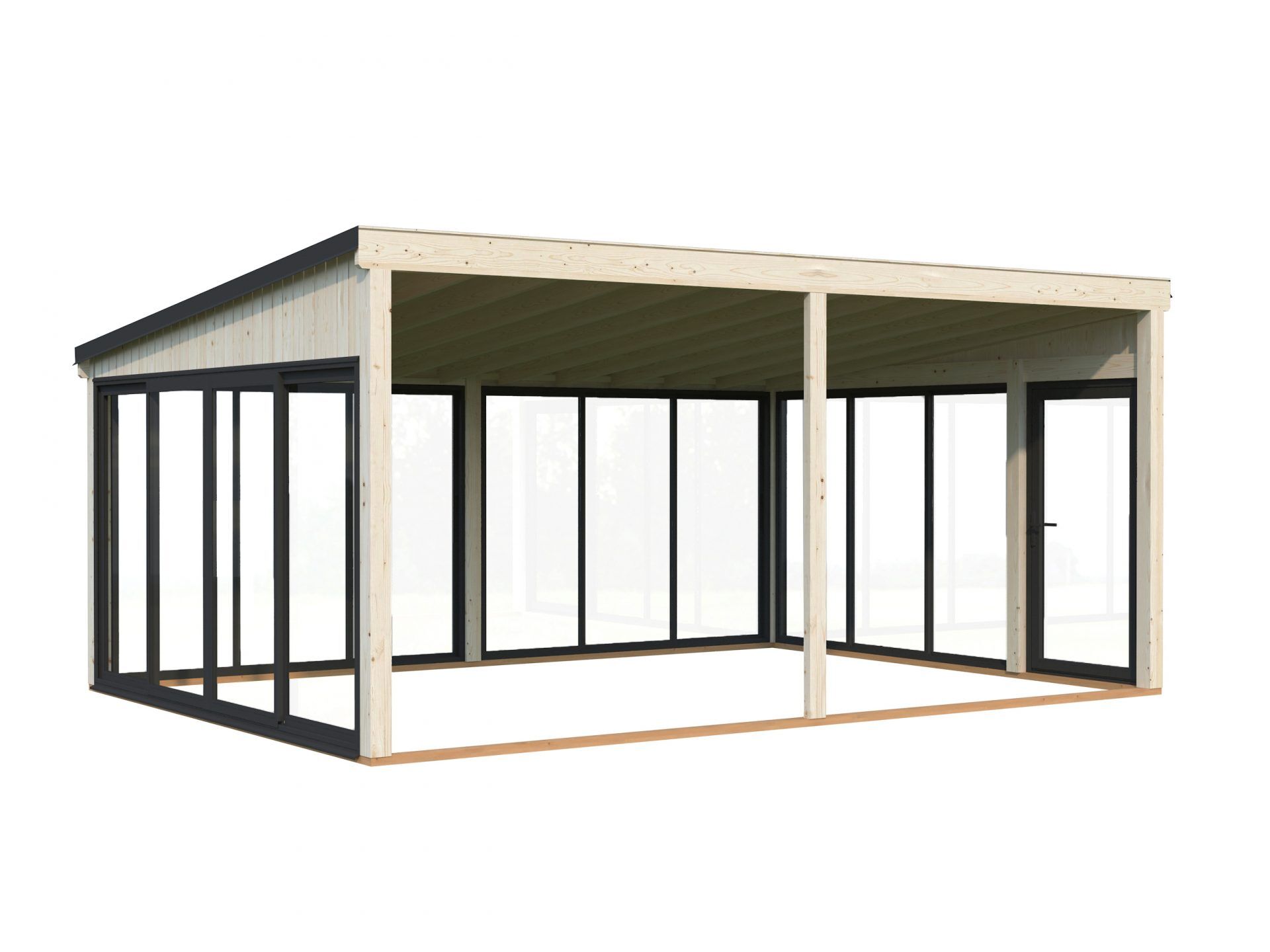 Palmako Gartenzimmer Glashaus Lumi 23,3 m² Slide Plus