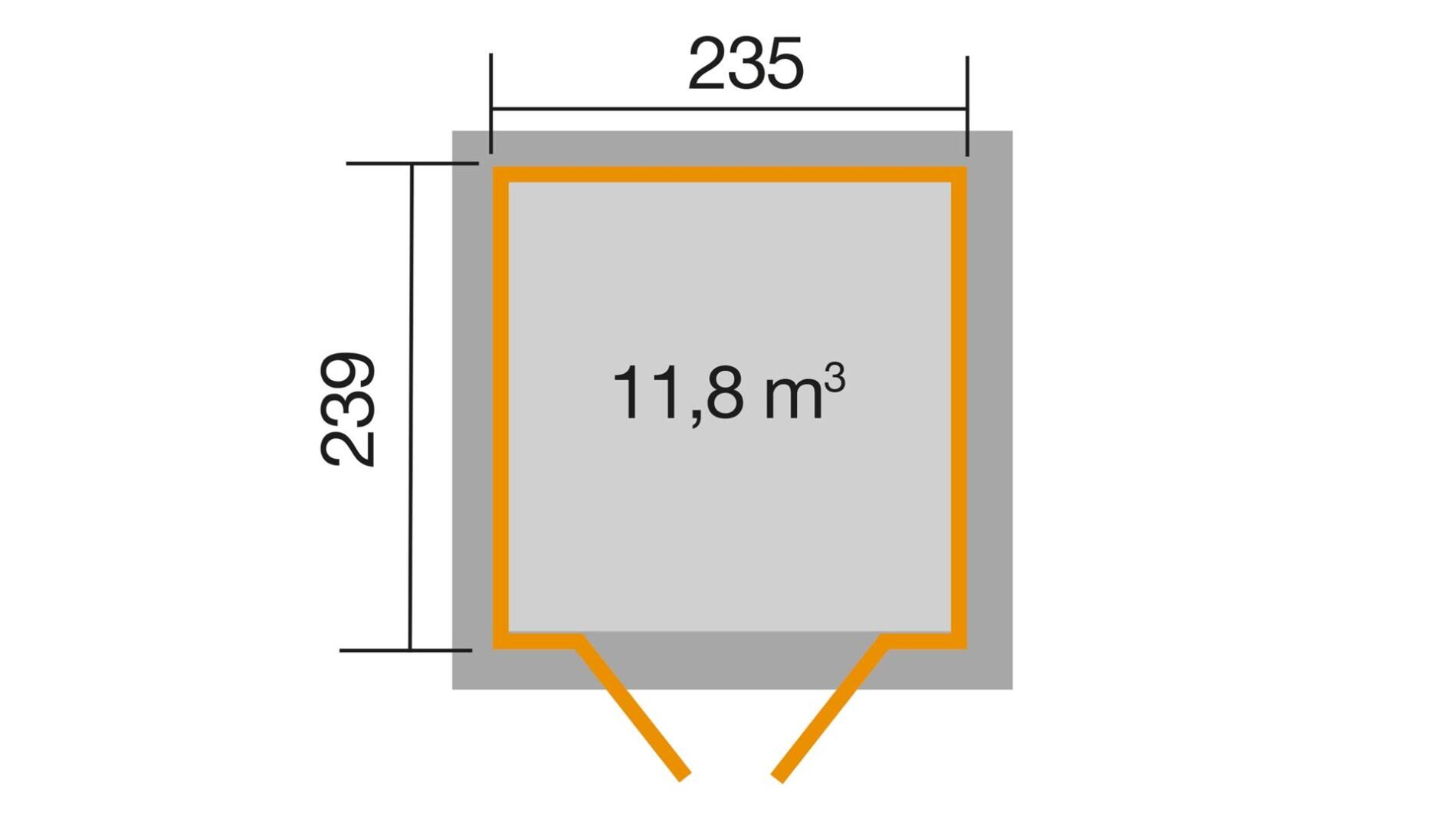 weka Gartenhaus 226 - 2,7x2,6m