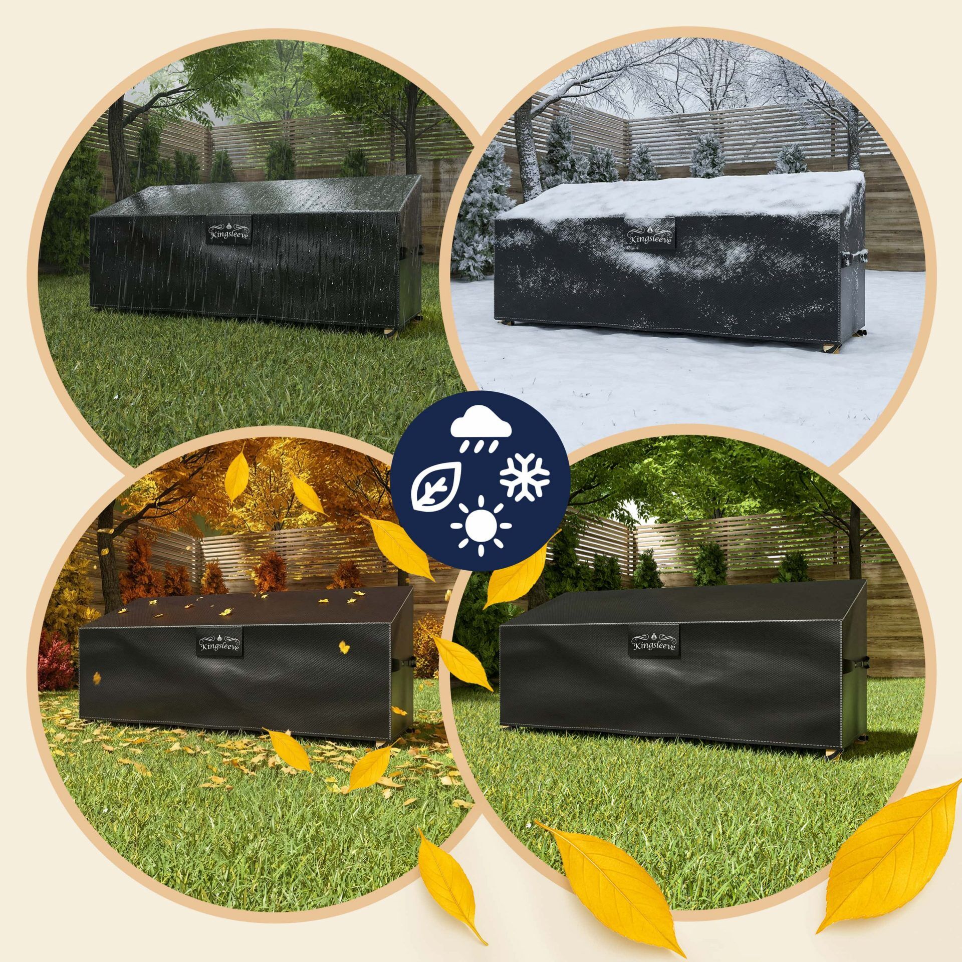 Abdeckplane Gartenbank Anthrazit 163x66x63/89cm 9100mm Wassersäule