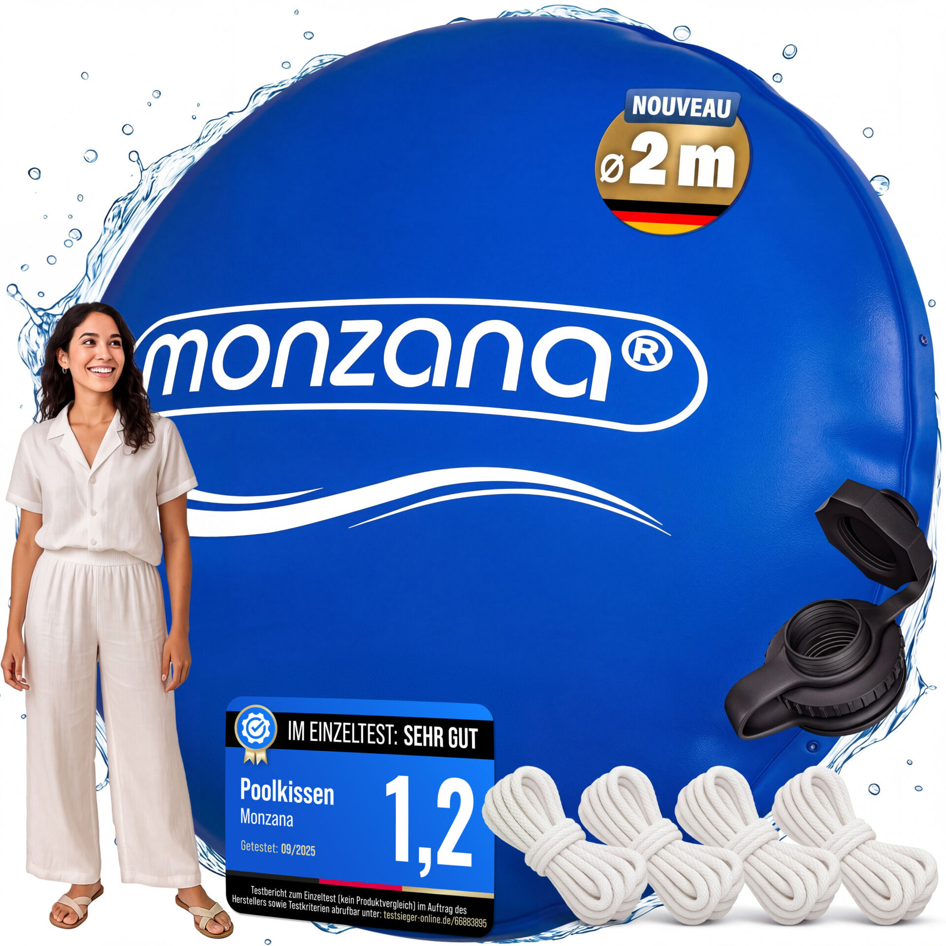 Poolkissen XXL Blau Ø2m -20°C