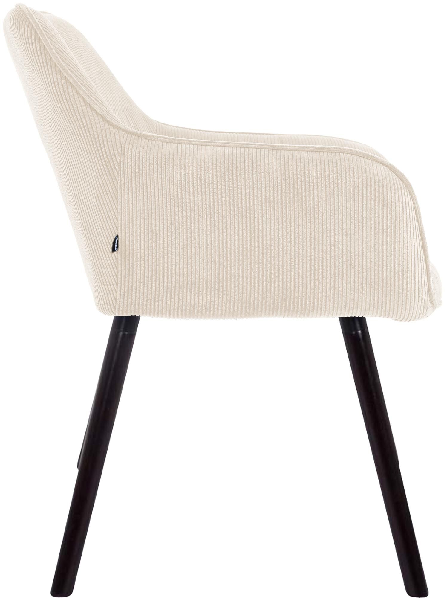 Esszimmerstuhl Vienna Cord schwarz, creme