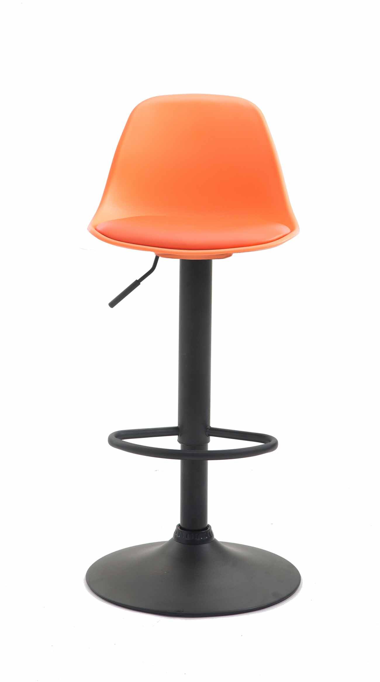 Barhocker Kiel Kunstleder schwarz, orange