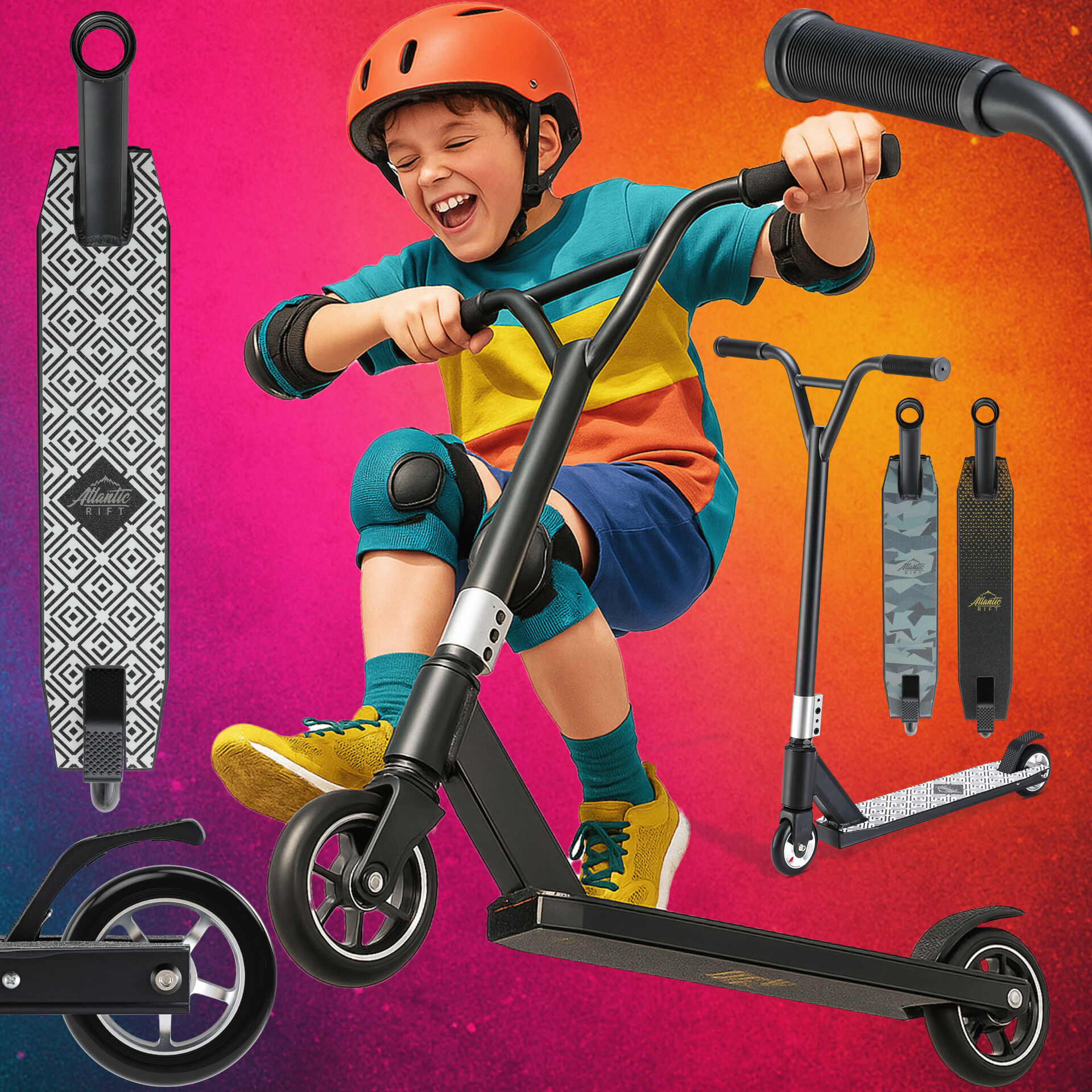 Stuntscooter Tundra Premium Schwarz/Weiß