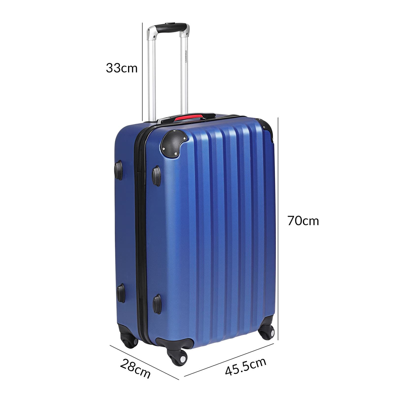 Hartschalenkoffer XL Rollen 360º Reisekoffer 90L Blau ABS
