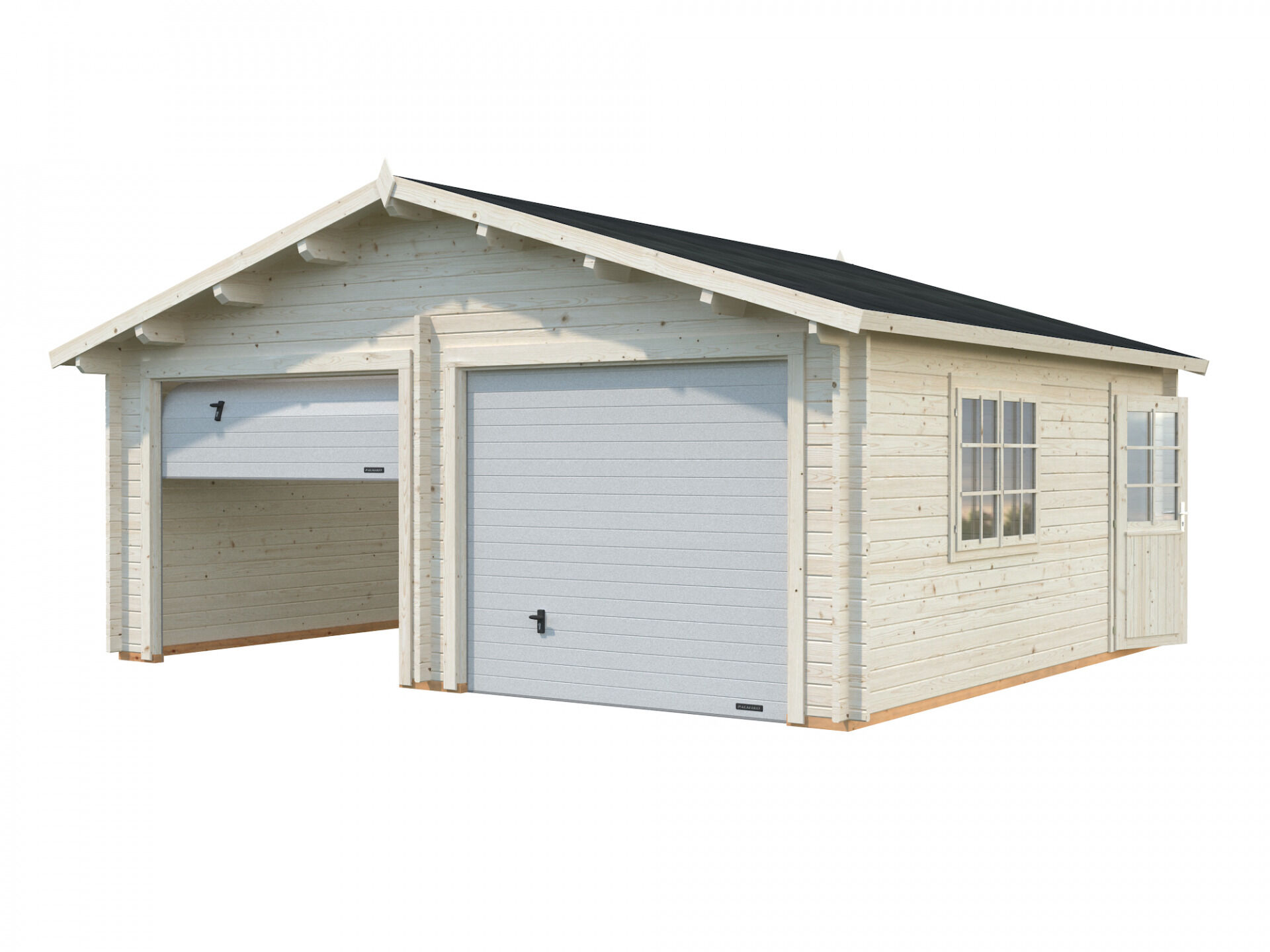 Palmako Holzgarage Roger 28,4 m² mit Sektionaltor