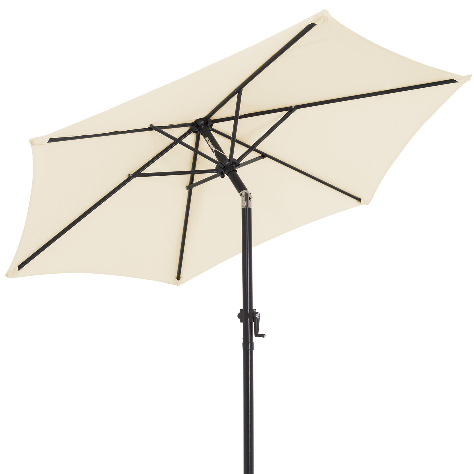 Sonnenschirm Fiji Beige Ø200cm UV-Schutz 80+ mit Kurbel