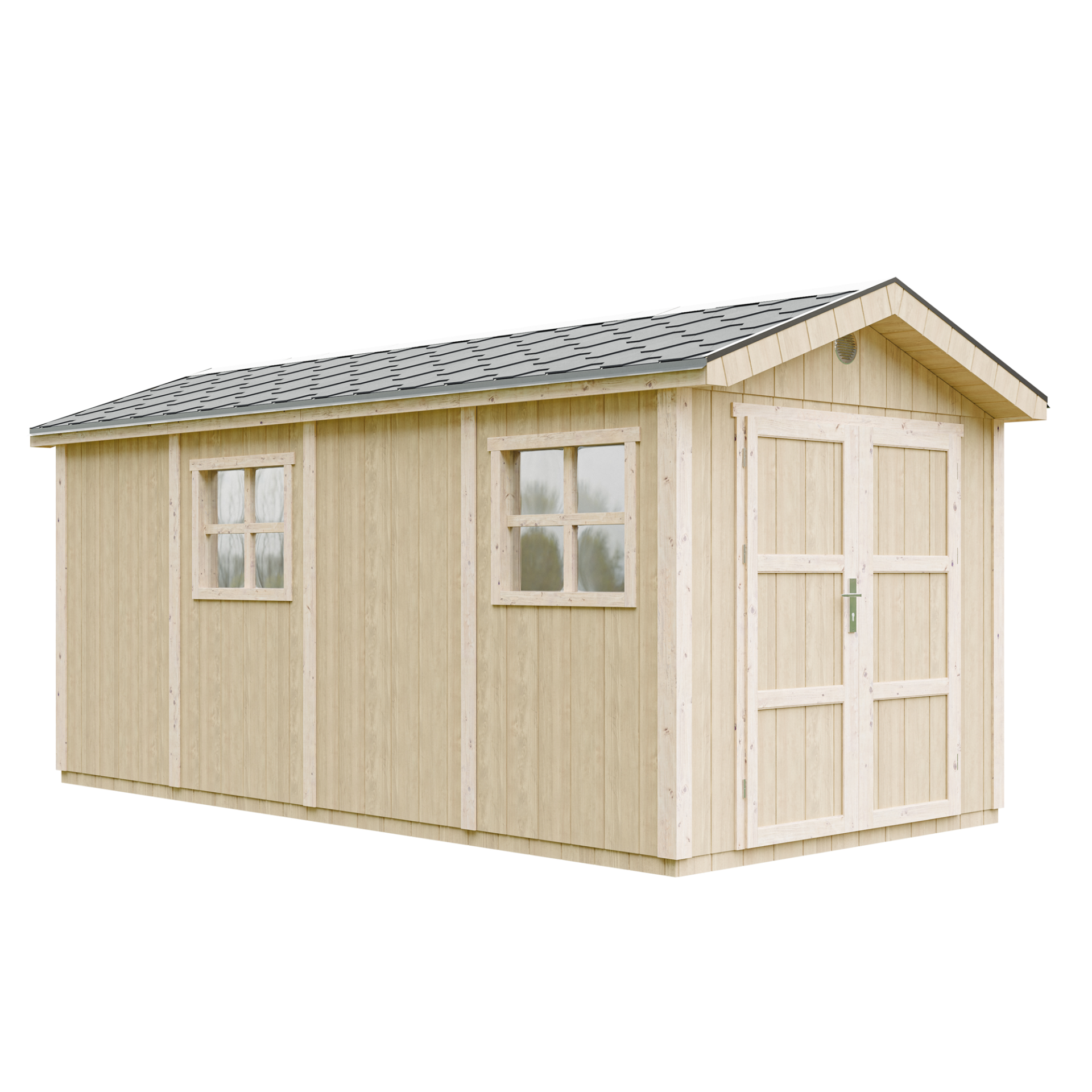 Gartenhaus Polly mit LP® SmartSide® M915C – 236 x 486 cm – 11 m2