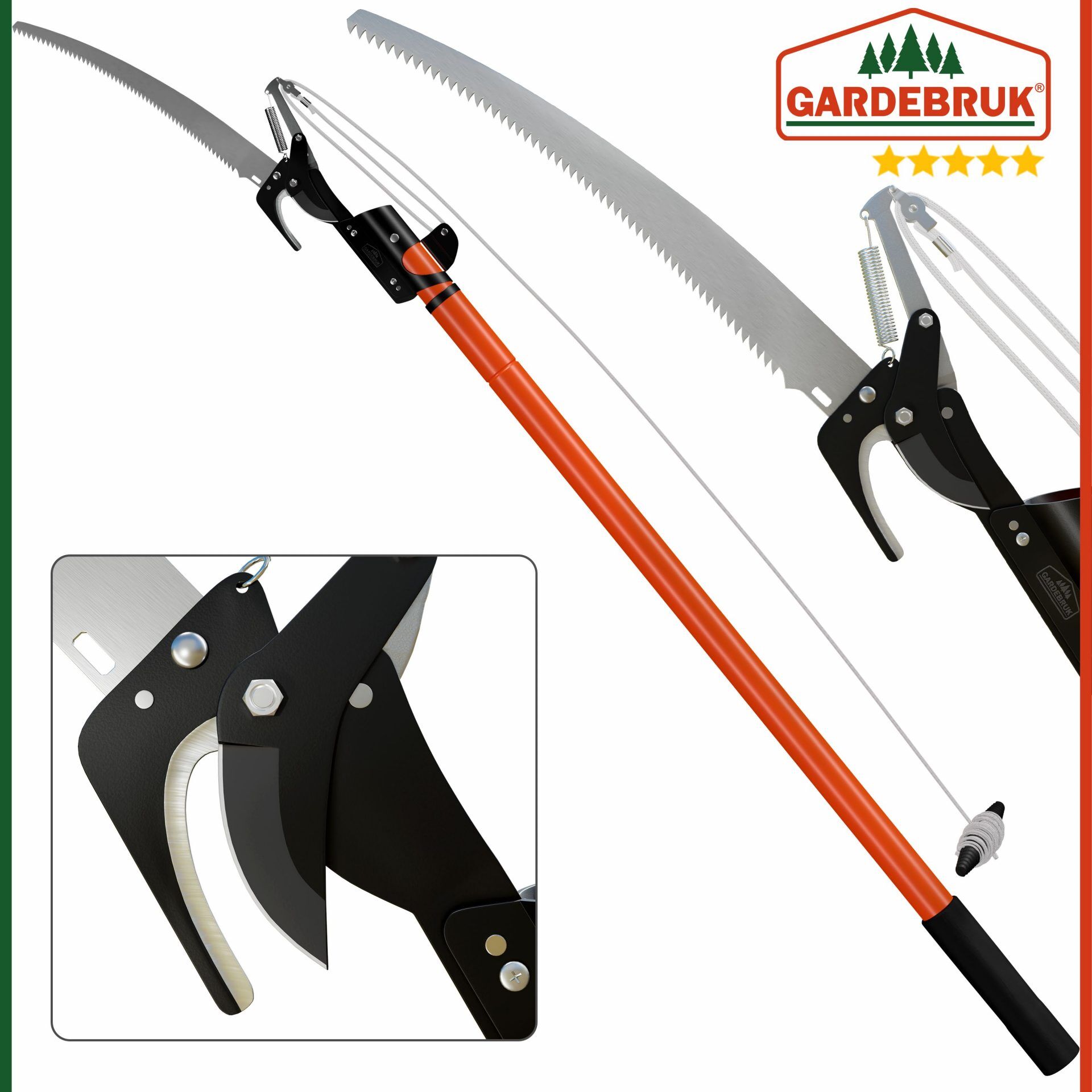 Teleskop-Astsäge mit Astschere