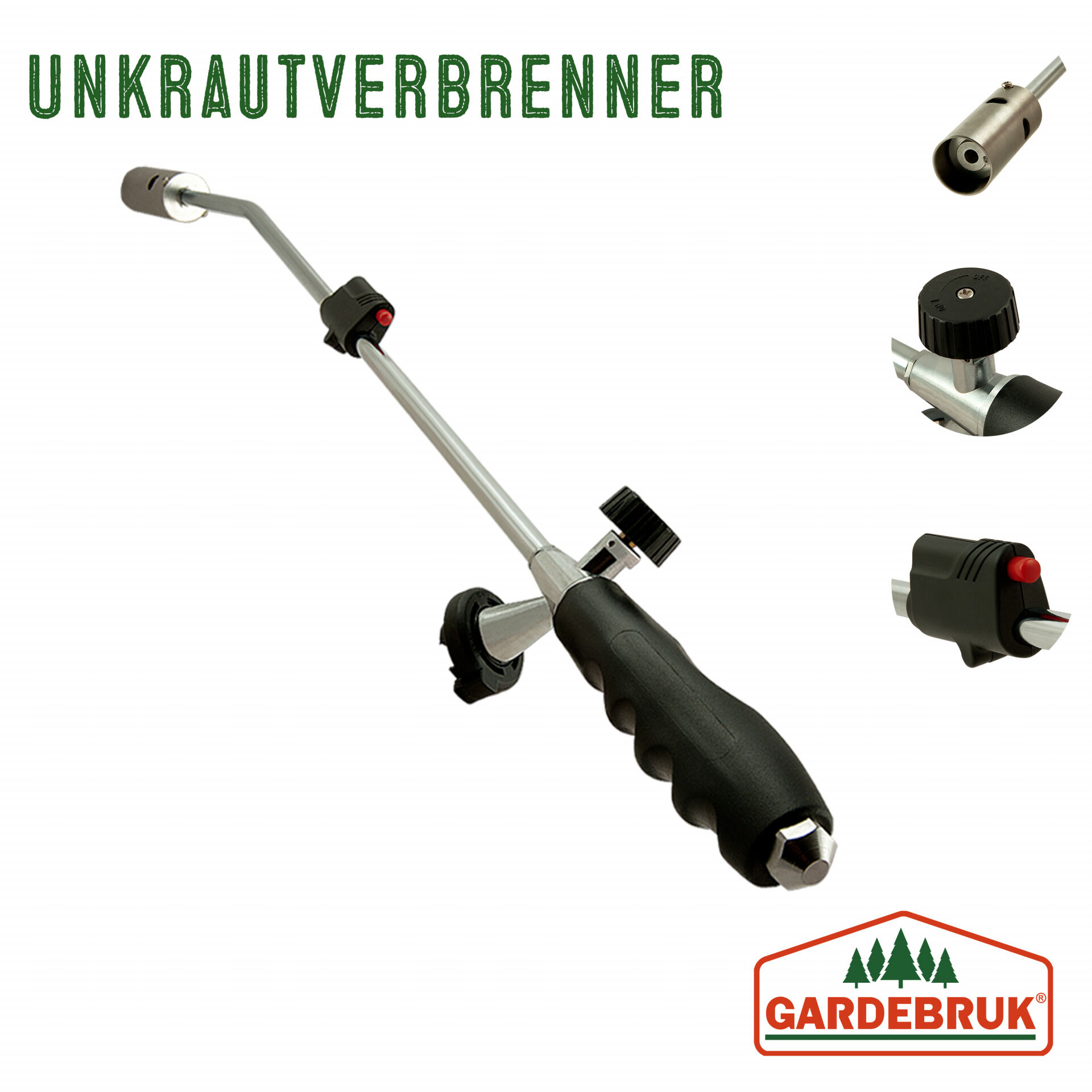 Unkrautbrenner Schwarz/Silber 80x9cm