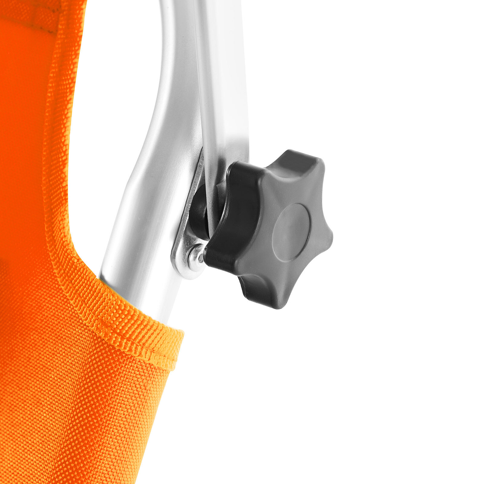 Gartenliege Kreta Orange Alu mit Rollen
