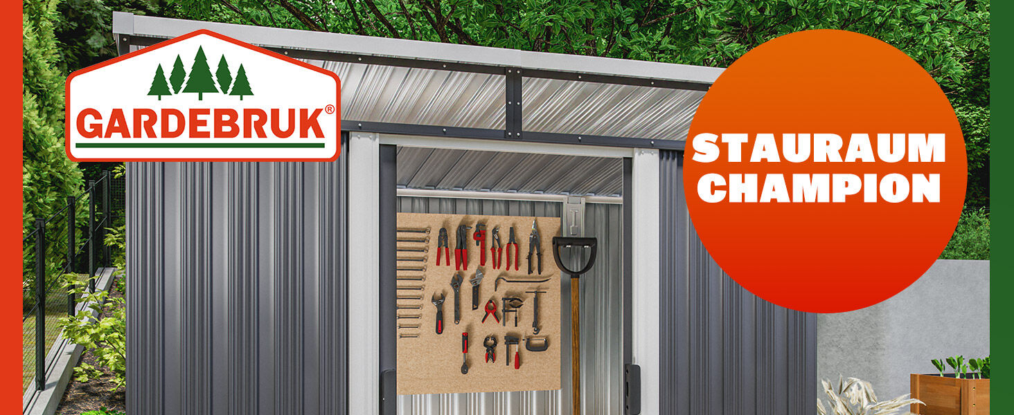 Geräteschuppen Anthrazit Metall 200x125x180cm