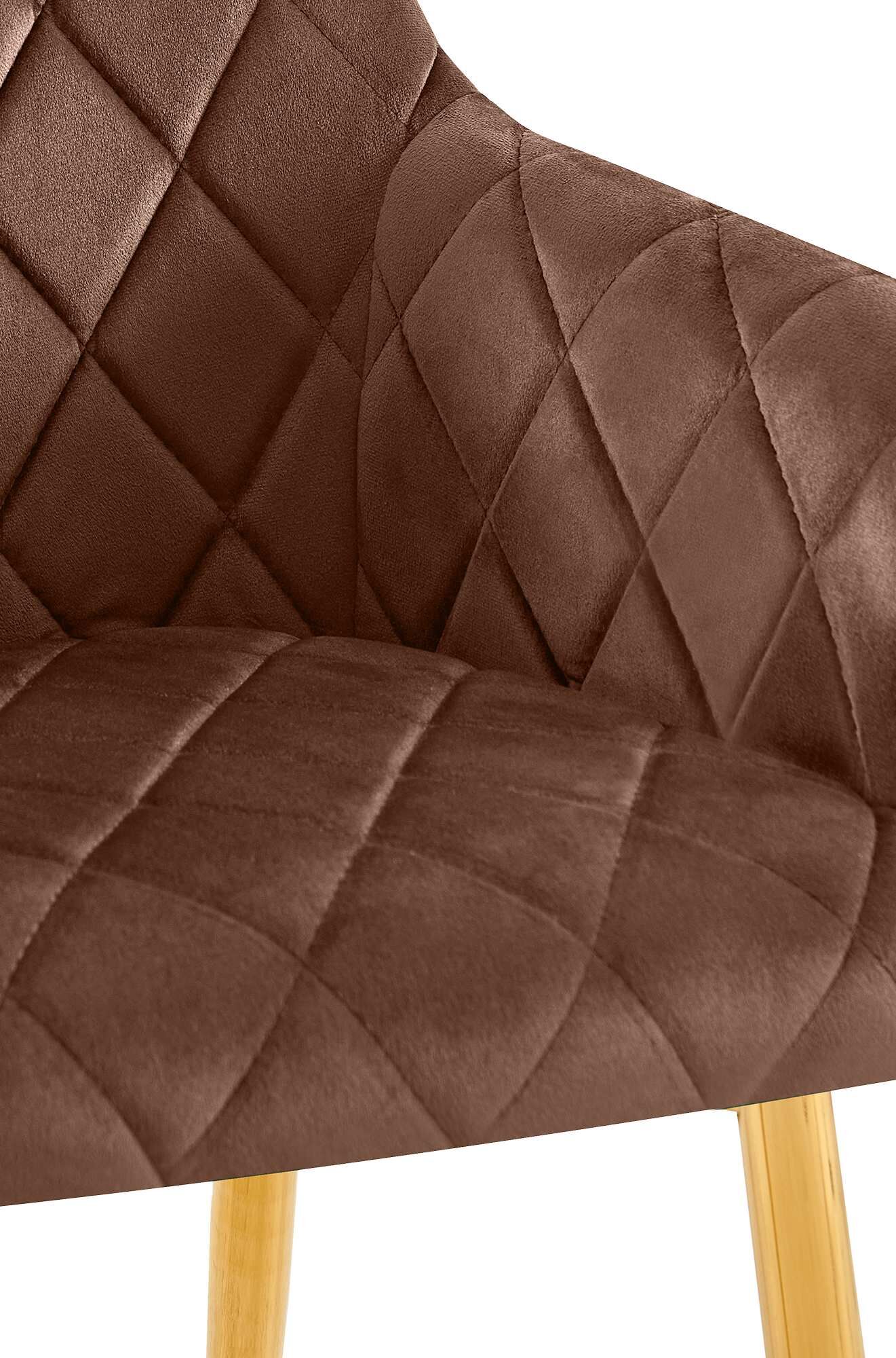 Esszimmerstuhl Monett Samt G, braun