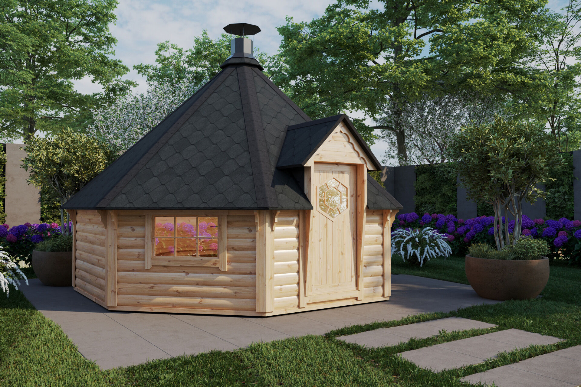 Grillkota Elegance 16,5m² Frontansicht