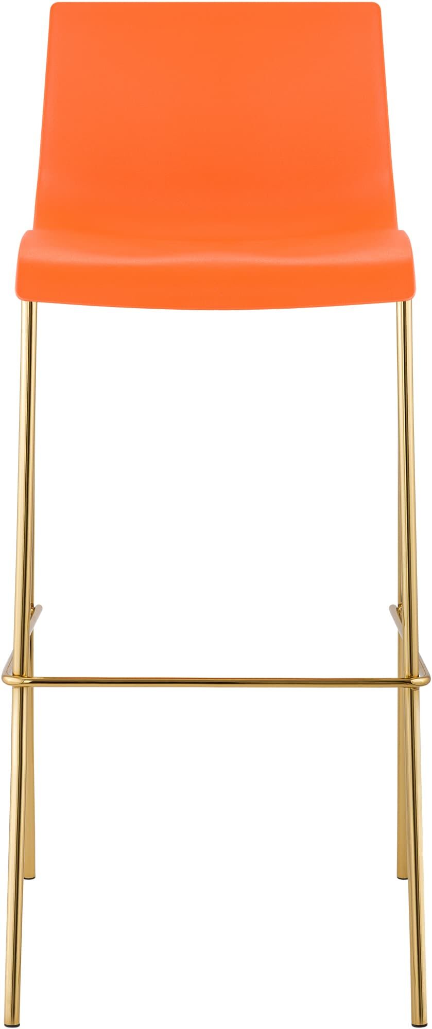 Barhocker Hoover Kunststoff 4-Fuß Gold, orange