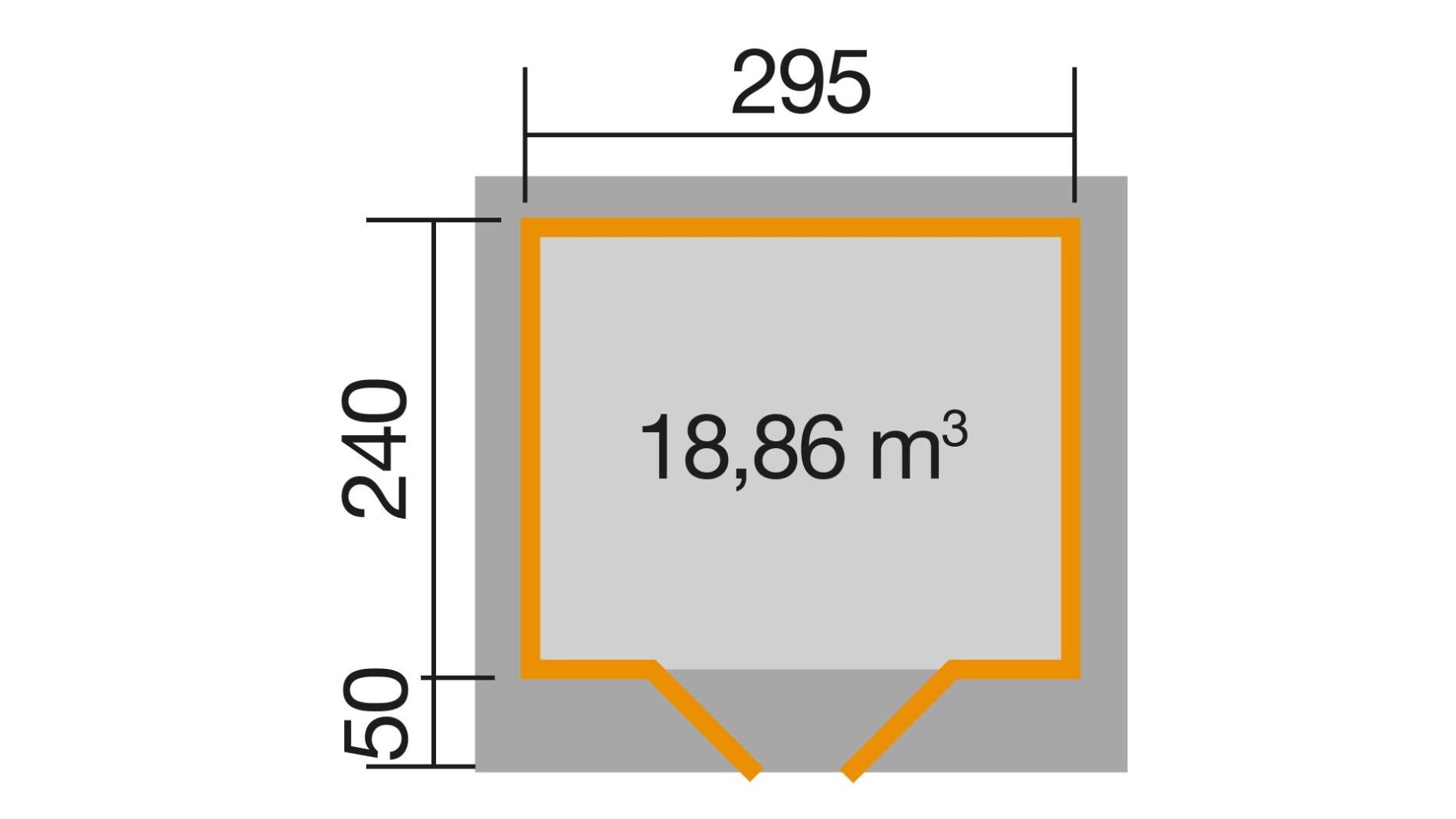 weka Design-Gartenhaus 126 – 3,6x3,2m, Naturbelassen, Premium Dachbahn selbstklebend