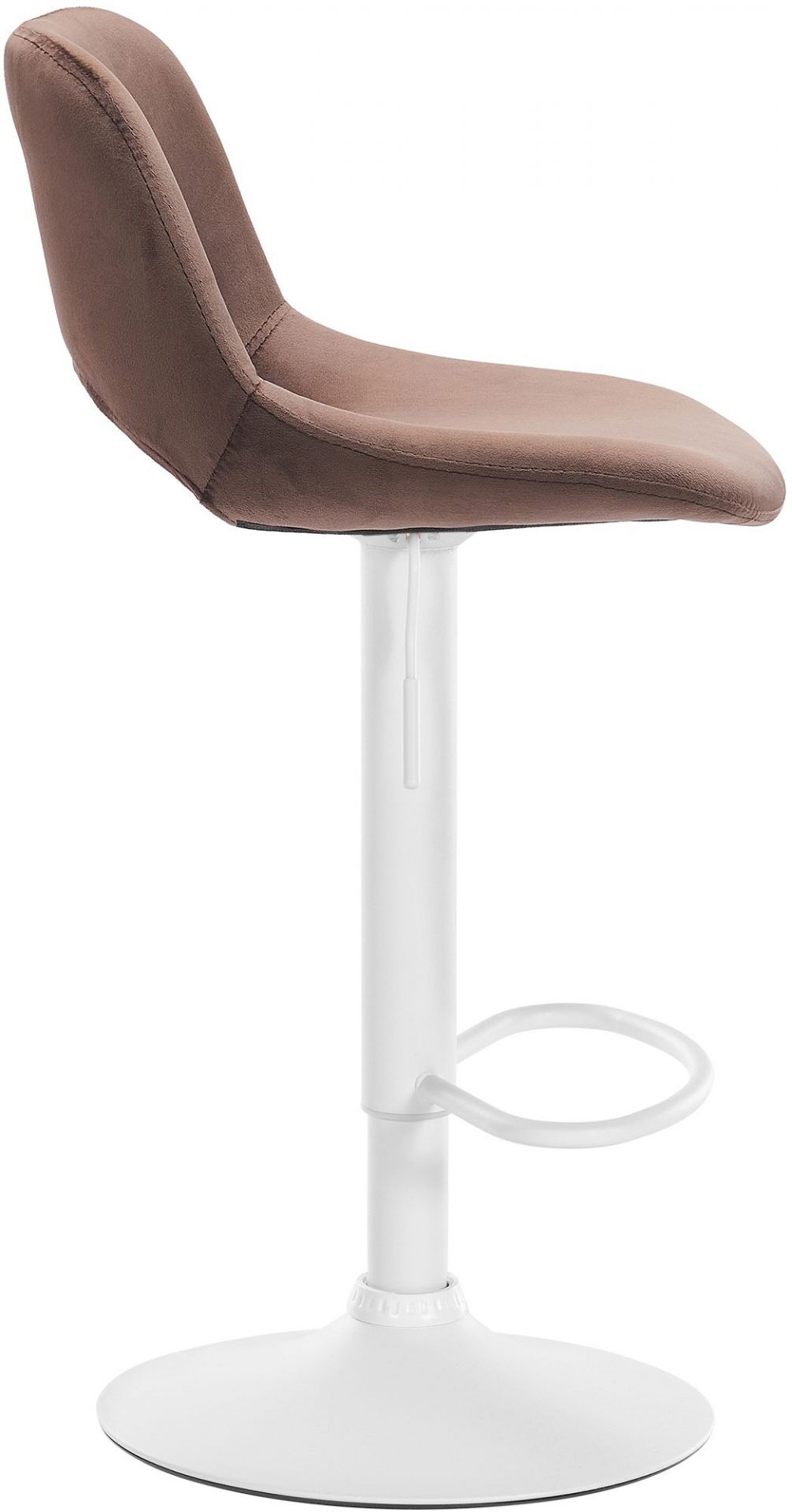 Barhocker Camden Samt weiß, braun