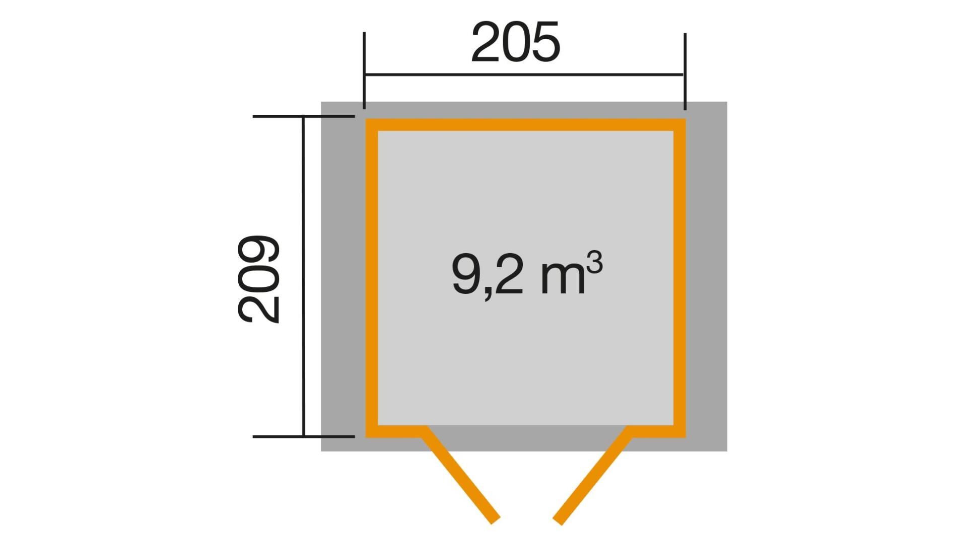 weka Gartenhaus 224 - 2,6x2,3m