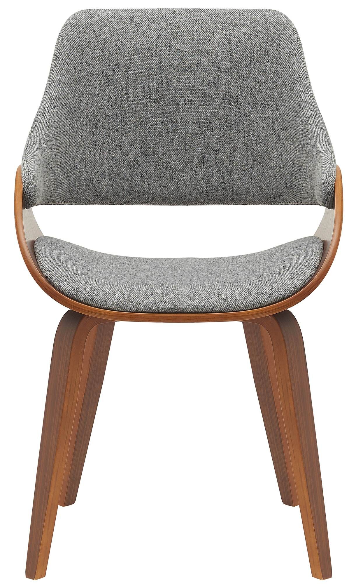 2er Set Esszimmerstuhl Vangale, walnuss/dunkelgrau