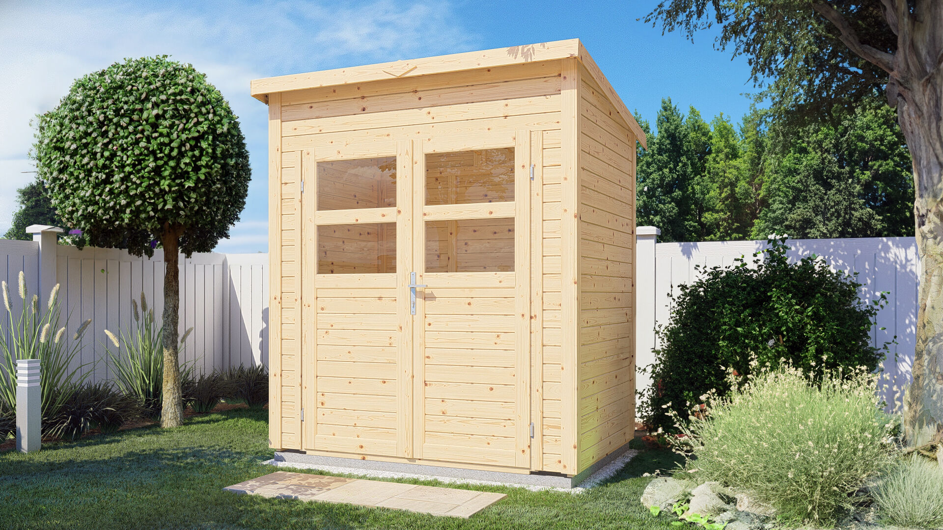 Gartenhaus Felix 1 naturbelassen 181 x 121 cm