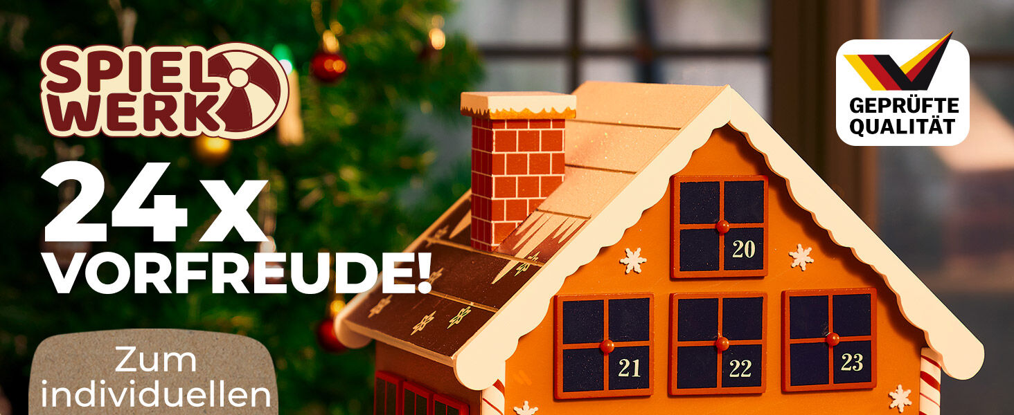 Adventskalender Winterhäuschen MDF