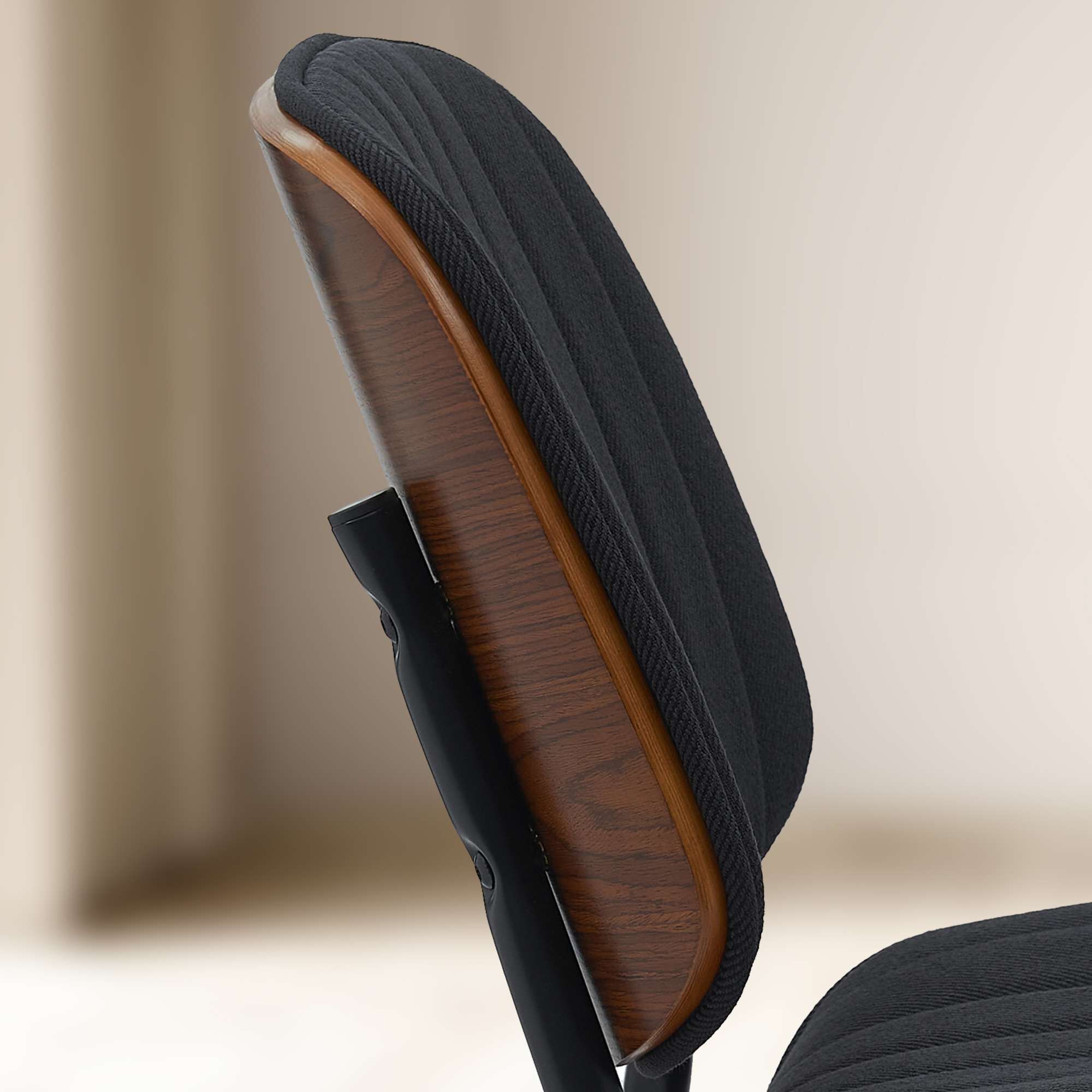 Besucherstuhl Tiffin Stoff, walnuss/schwarz