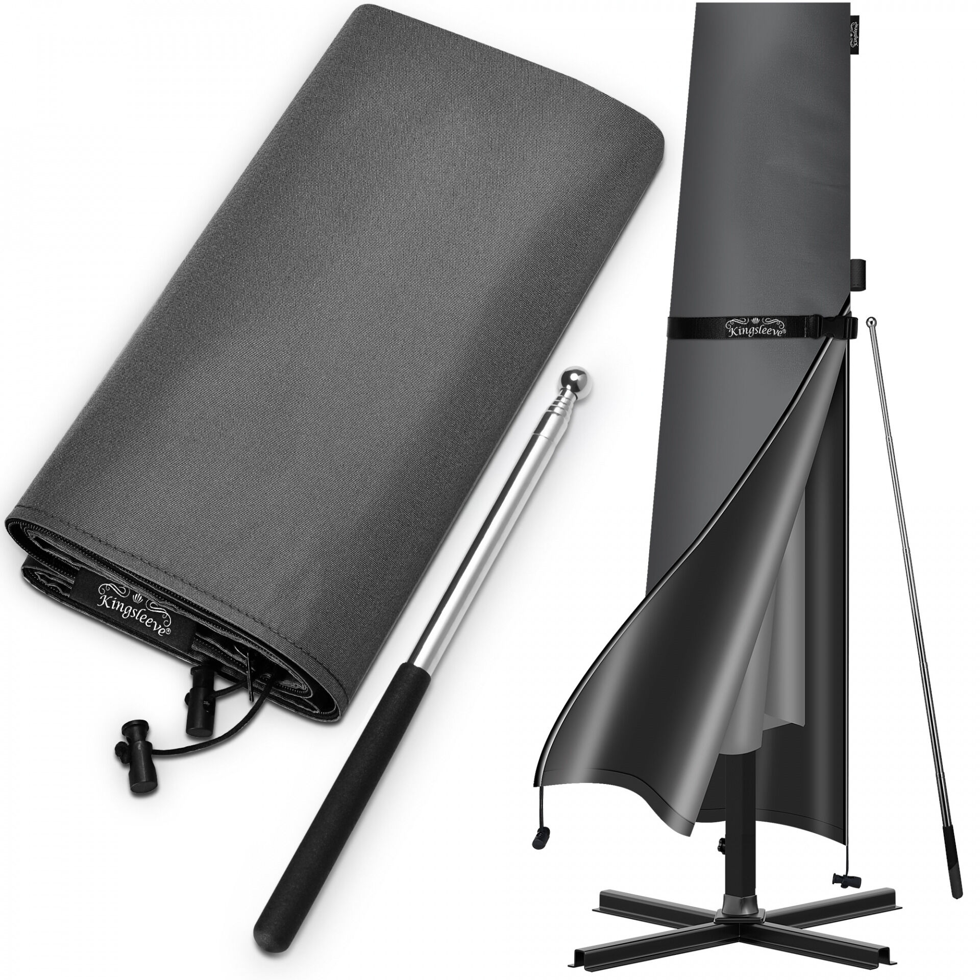 Abdeckung Sonnenschirm Anthrazit Ø350cm