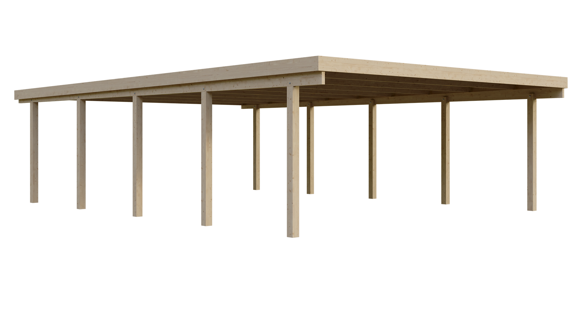 Carport Holz 610x900cm Fichte