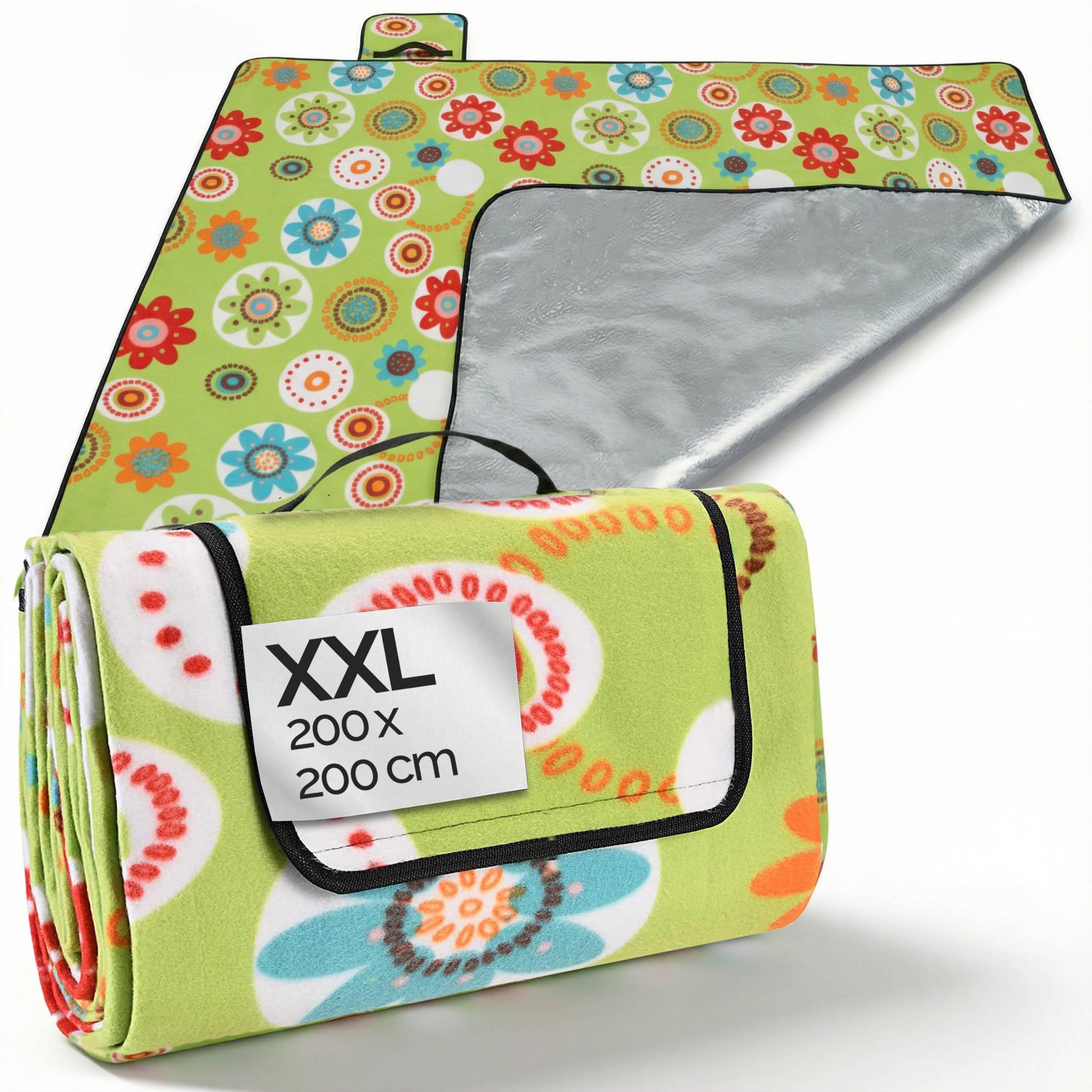 Picknickdecke Blumen 2x2m