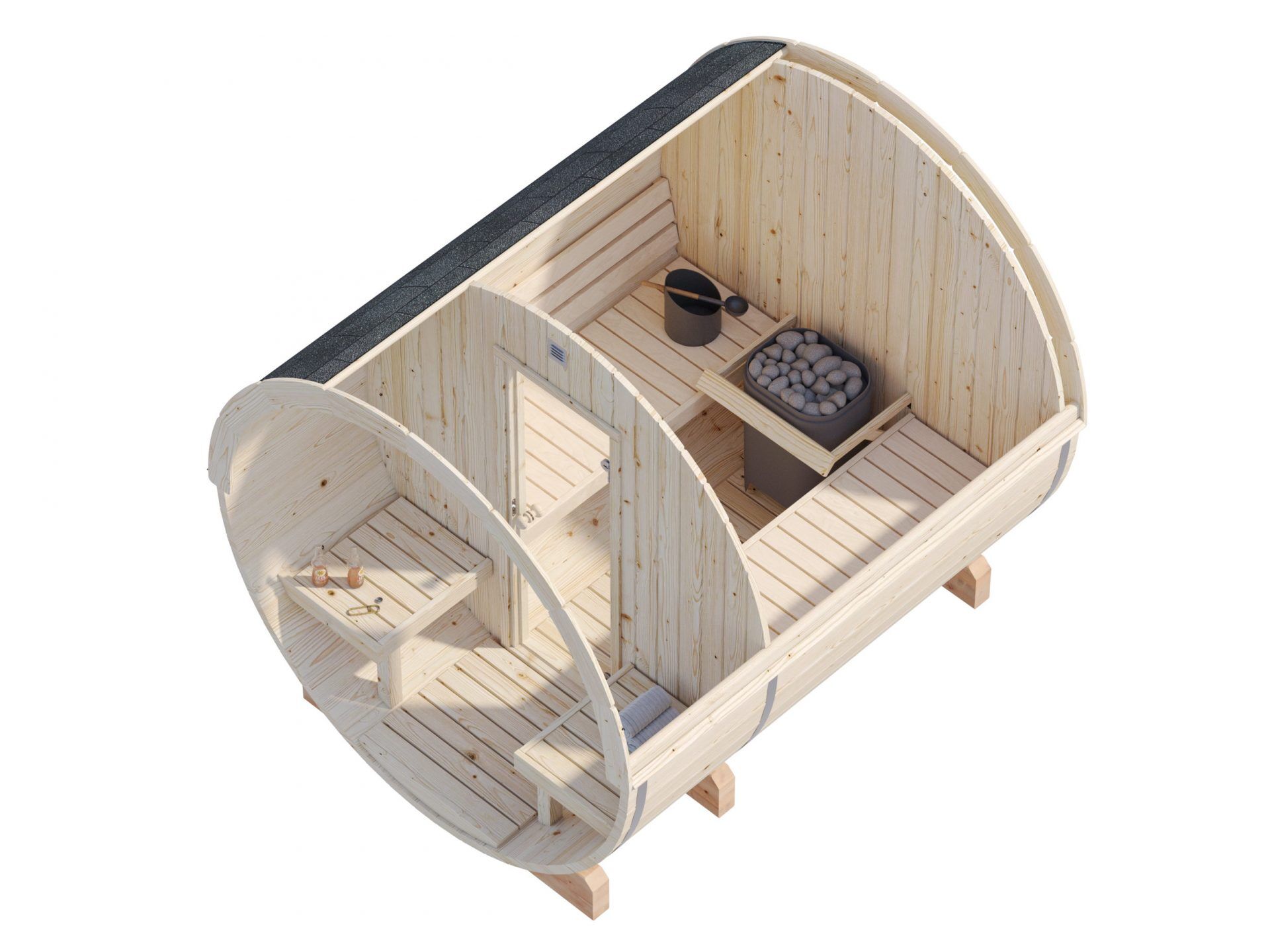 Palmako Fass-Sauna Anita 1,3+0,7 m²