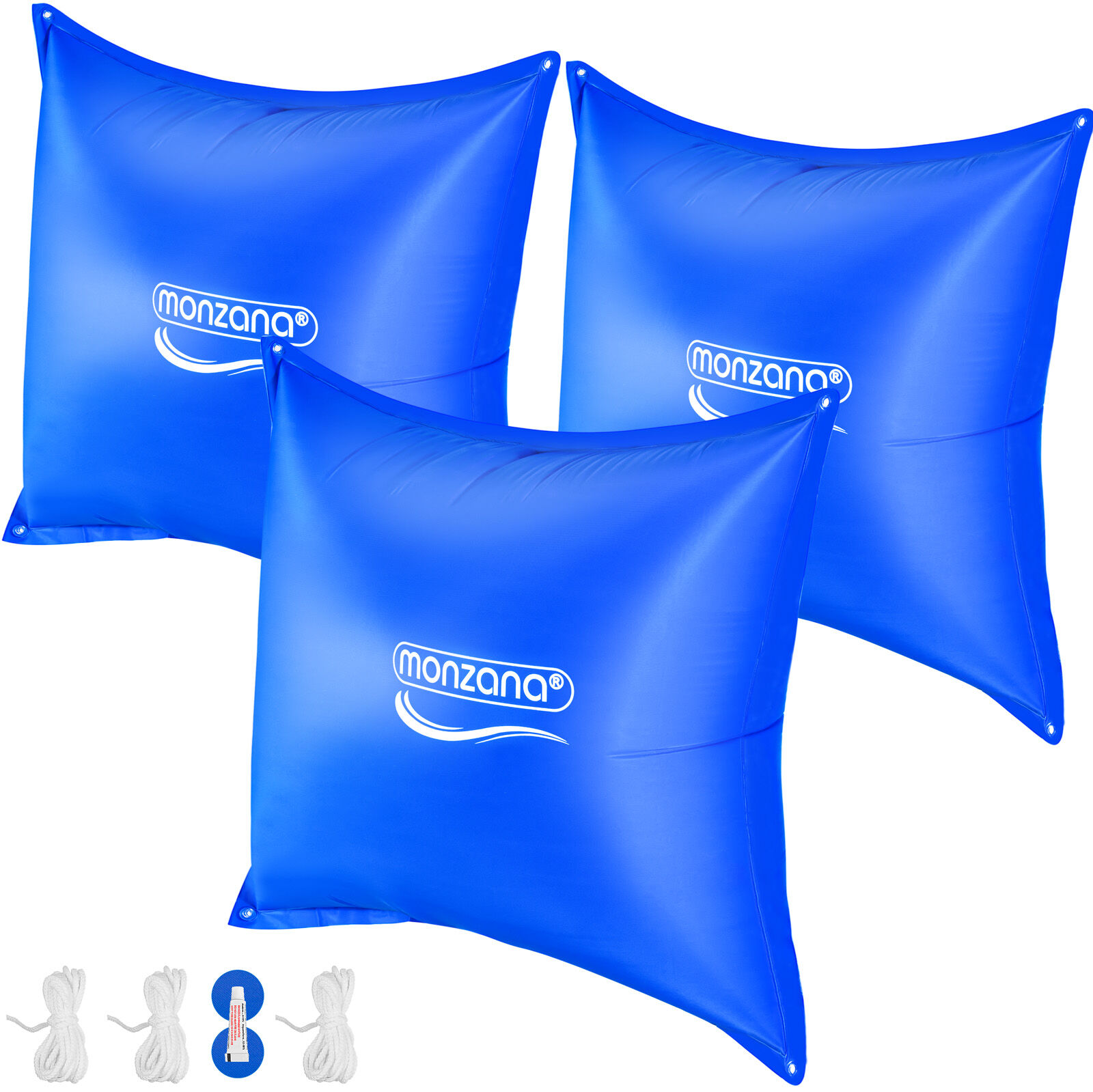 Poolkissen 3er-Set Blau 120x120cm -20°C
