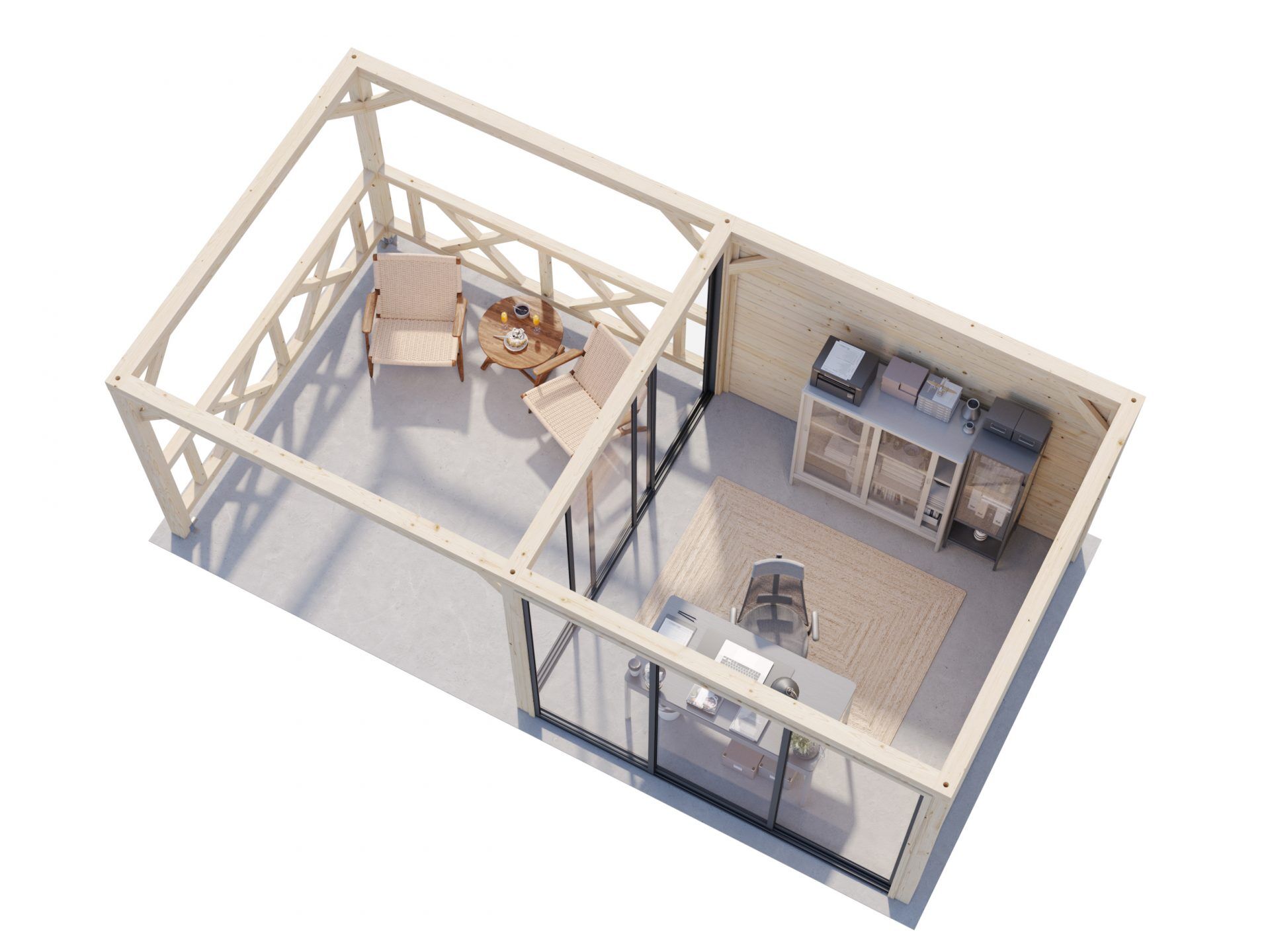 Palmako Pavillon Bianca 16,6 m2 Set 203 Slide
