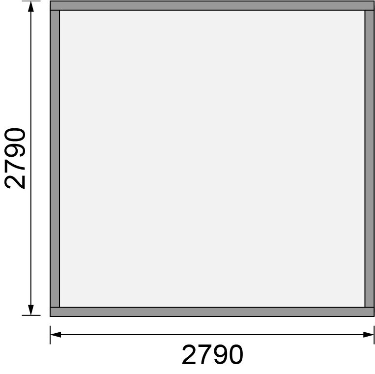 Pultdach Gartenhaus Bastrup 5 natur