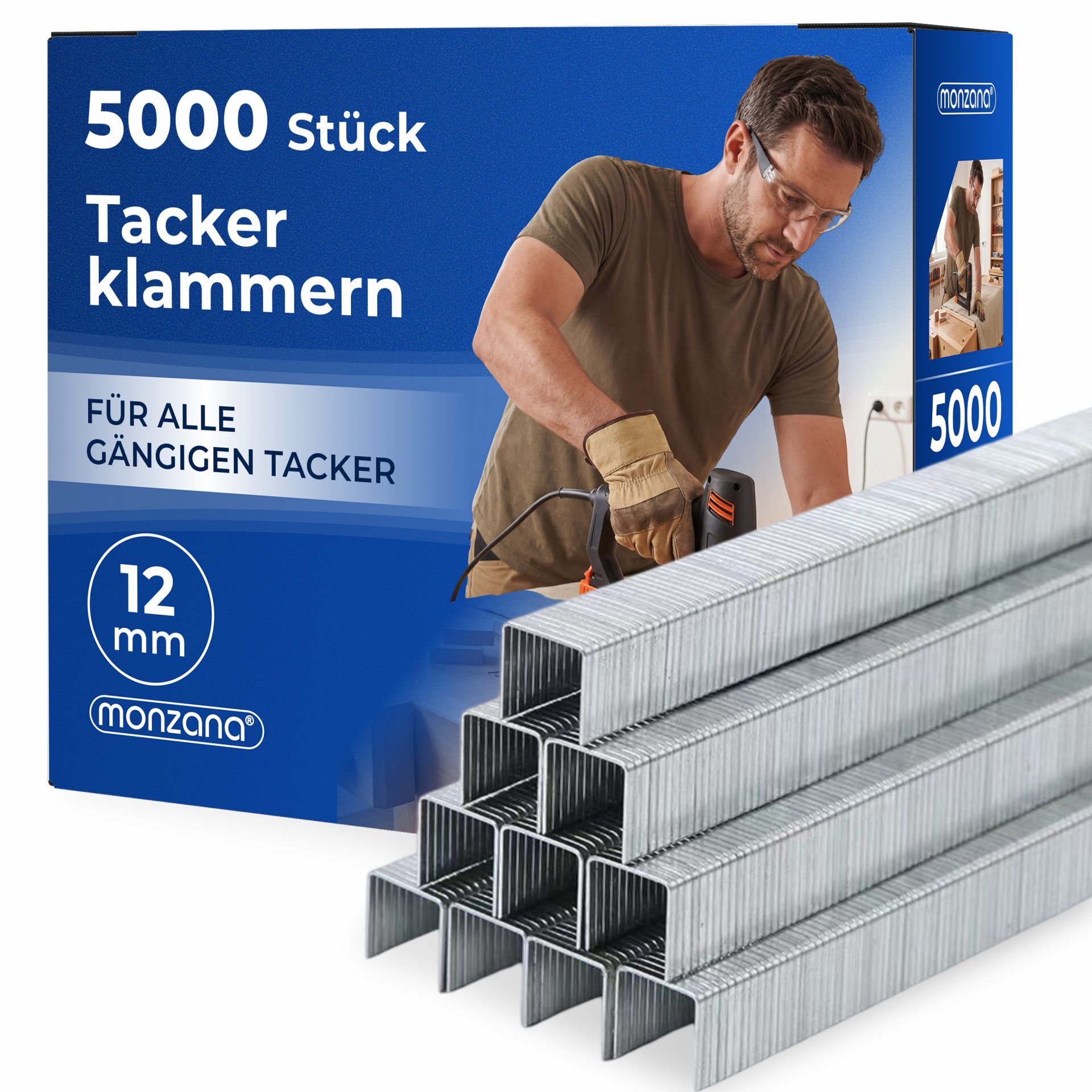 Tackerklammern 5000 Stück L= 12mm, B= 5,8mm