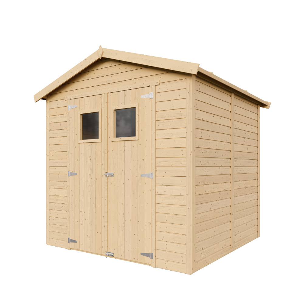 Gartenhaus Martin M351+M351G mit Boden – Holz Gerätehaus 205 x 199 cm – 4 m2