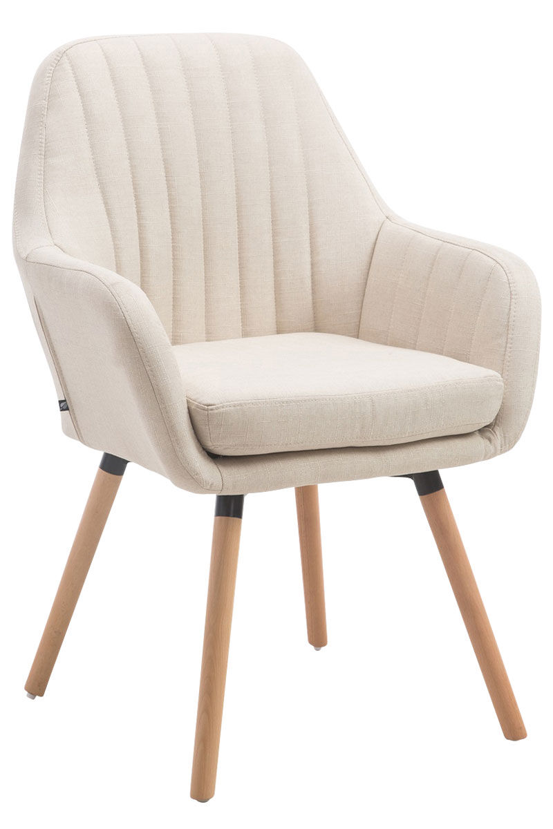 Stuhl Florian Stoff Natura, creme
