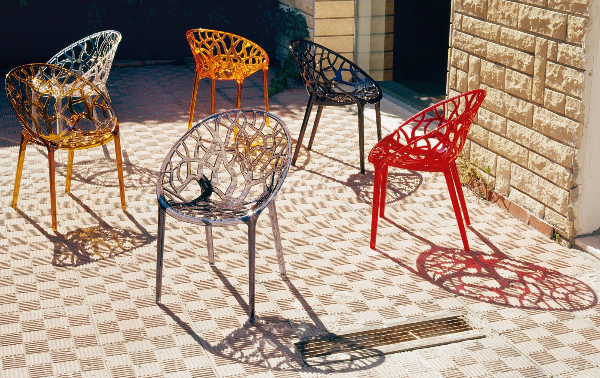 2er SET Stapelstuhl CRYSTAL, transparent