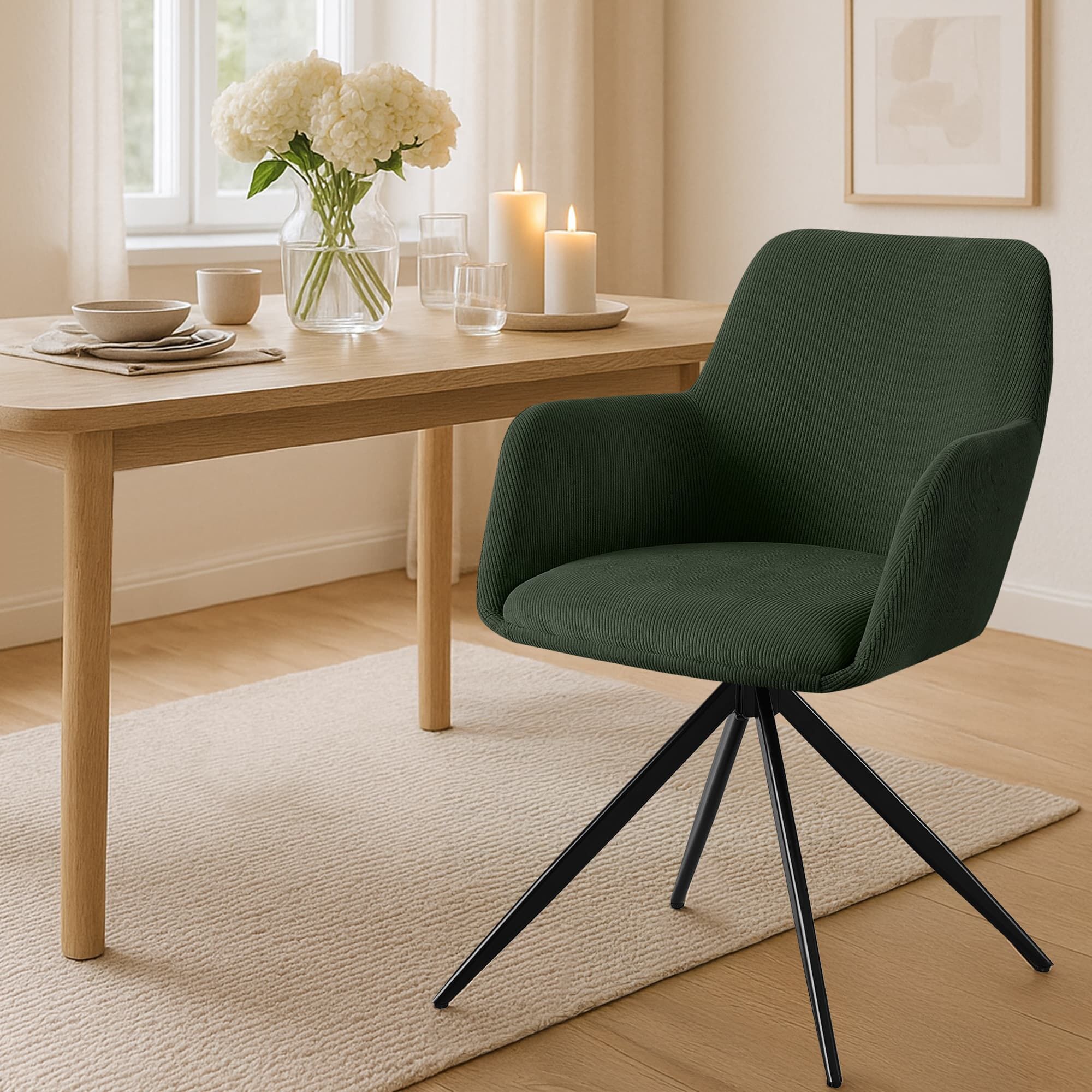 Esszimmerstuhl Olema Cord, grün
