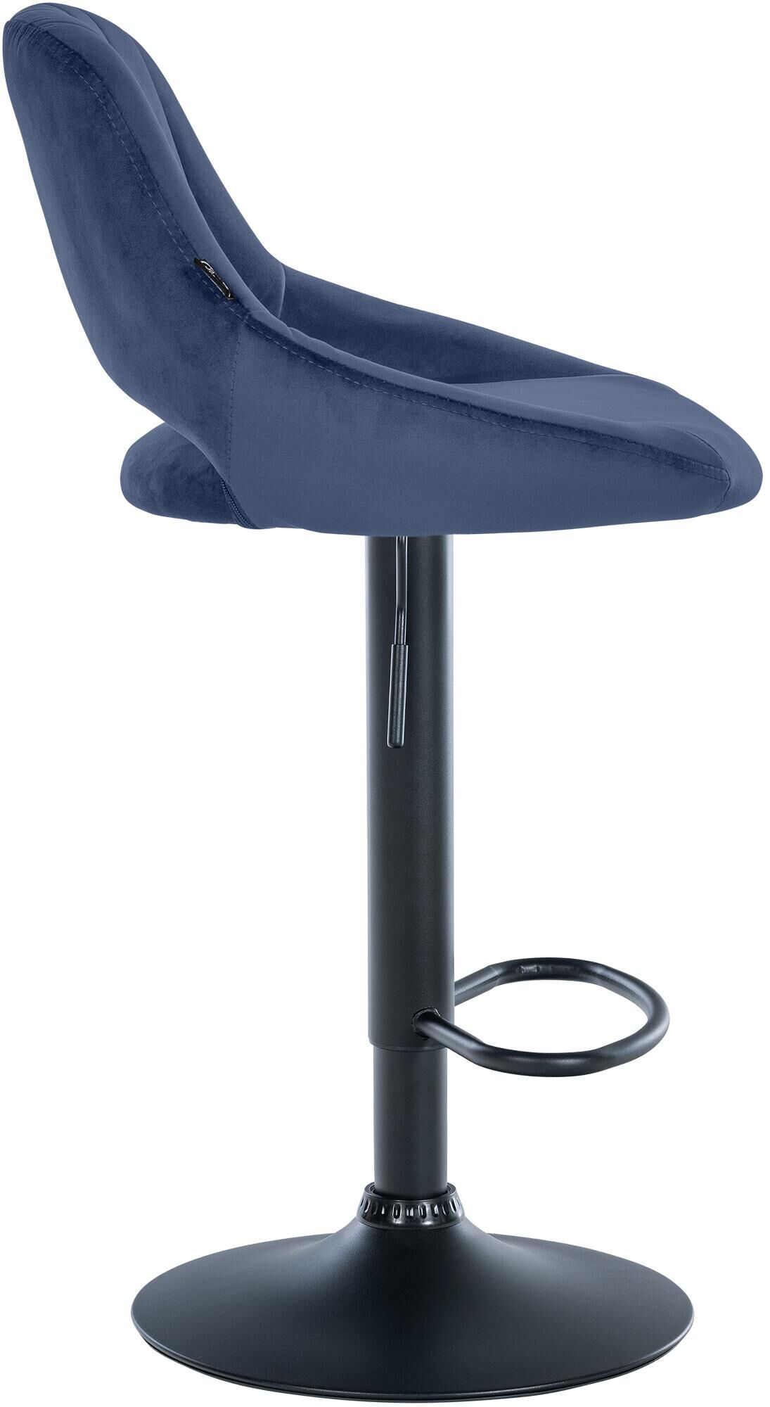 Barhocker Milet Samt schwarz, blau